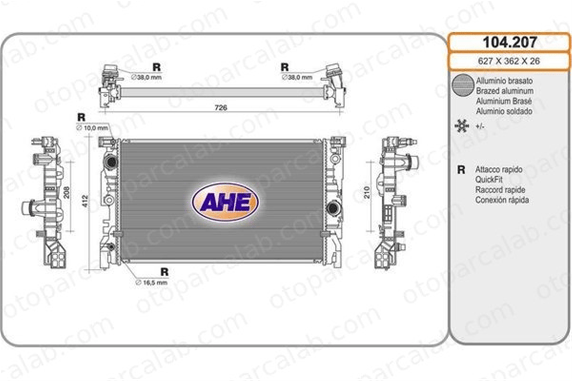 BEHR CR 2223 000P Su Radyatörü BMW 5 5 Touring 17118474824 17118576506