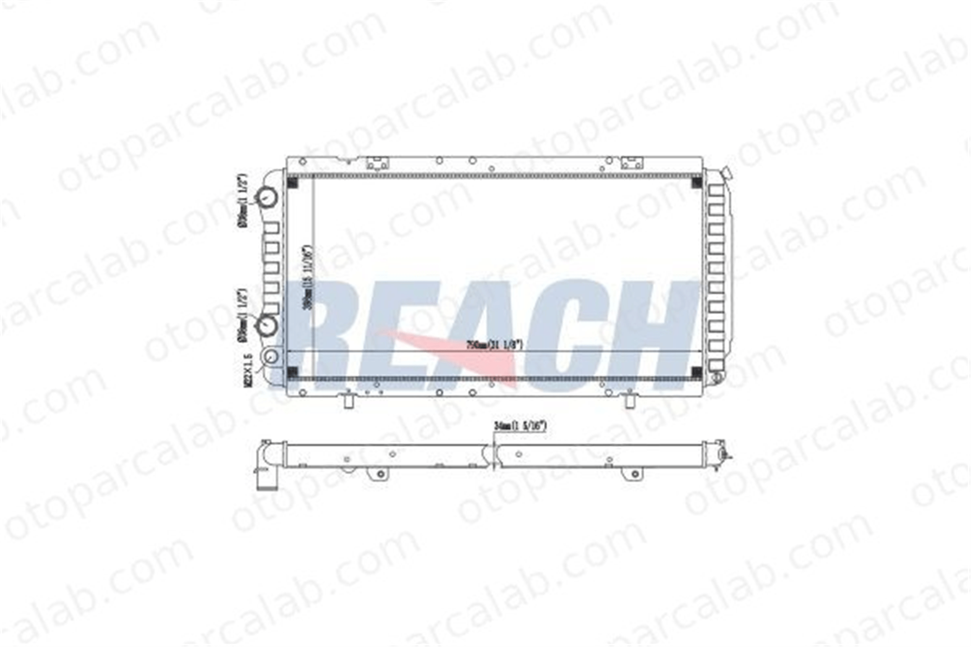 BEHR CR 34 000S Su Radyatörü FIAT DUCATO Panelvan/Van DUCATO Platform şasi 1301N4 1301HQ