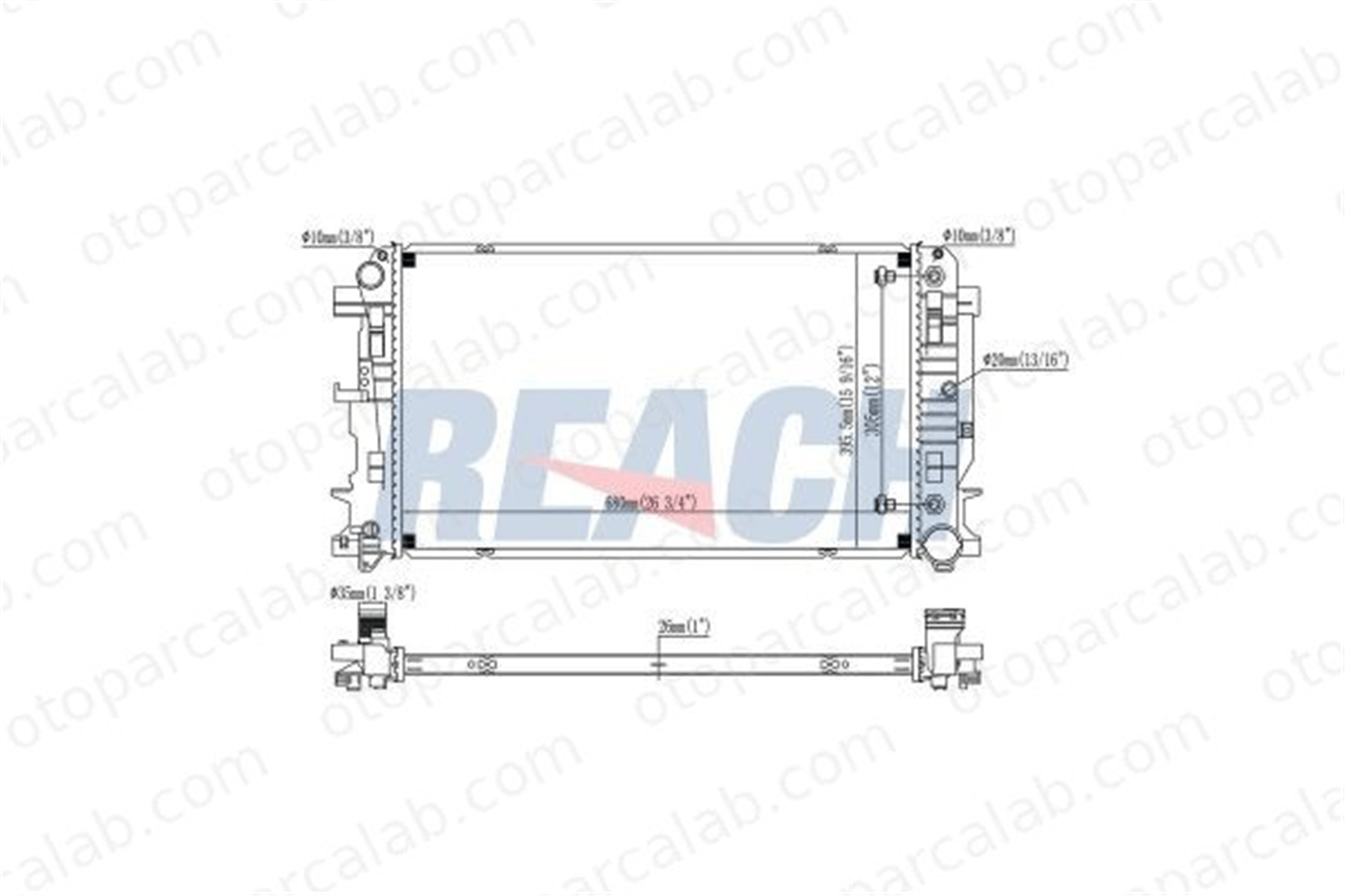 BEHR CR 62 000S Su Radyatörü MERCEDES-BENZ SPRINTER 3,5-t Platform şasi SPRINTER 3,5-t Panelvan/Van A9065000302 9065000302