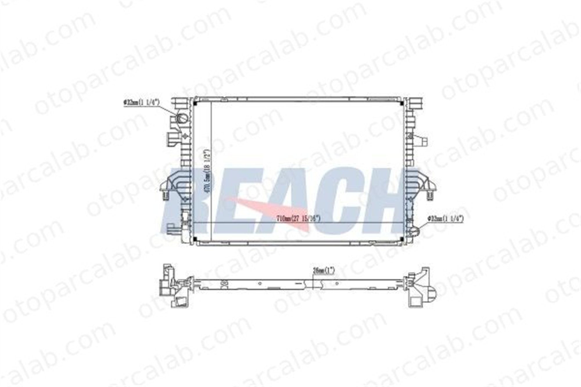 BEHR CR 805 000P Su Radyatörü VW TRANSPORTER T6 / CARAVELLE T6 Minibüs/Otobüs MULTIVAN T6 7E0121253F 7E0121253D