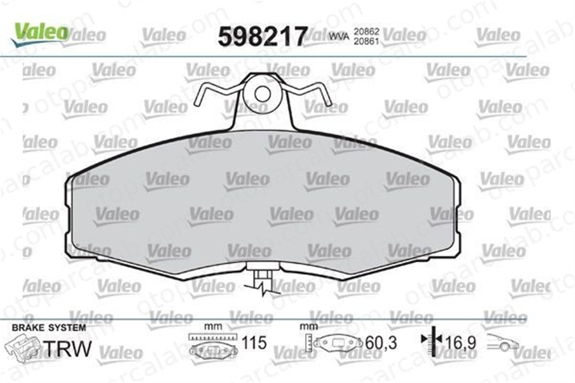 BESER 3429 Fren Disk Balata Ön BEŞER 3429 SKODA FAVORIT FAVORIT Forman 4532247A 4532247