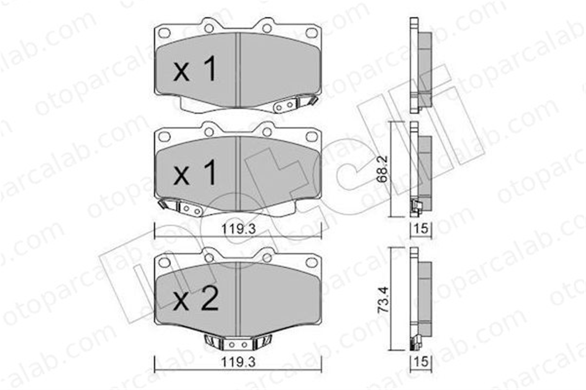 BESER 3560 Fren Disk Balata Ön BEŞER 3560 TOYOTA LAND CRUISER HILUX V Pick-up 449135160 446535030