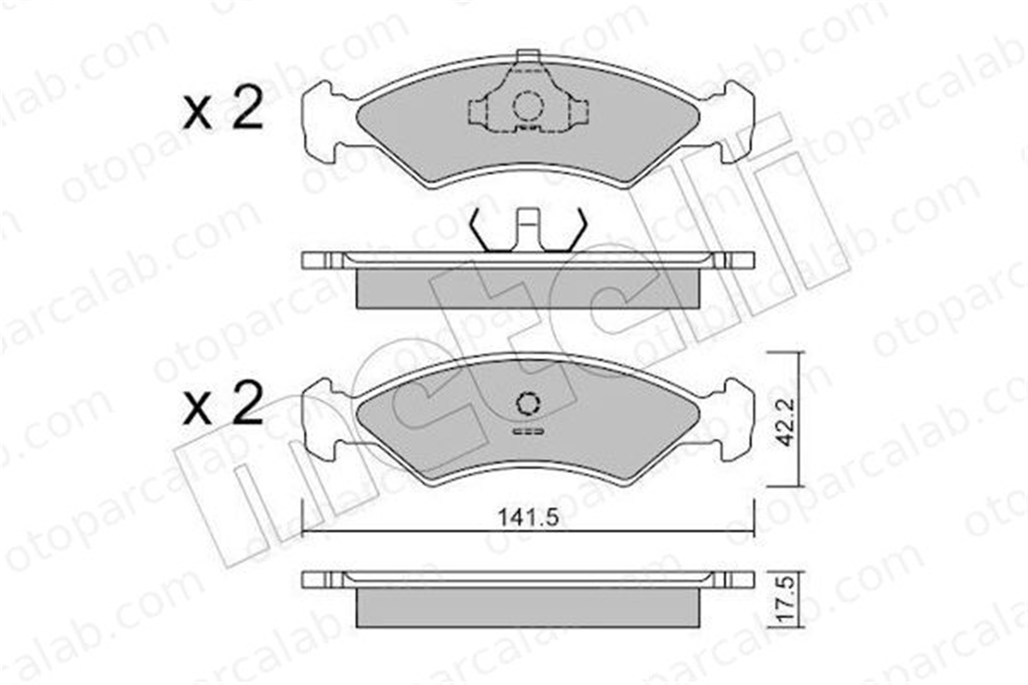 BESER 3621 Fren Disk Balata Ön BEŞER 3621 FORD FIESTA II 5023993 5015917