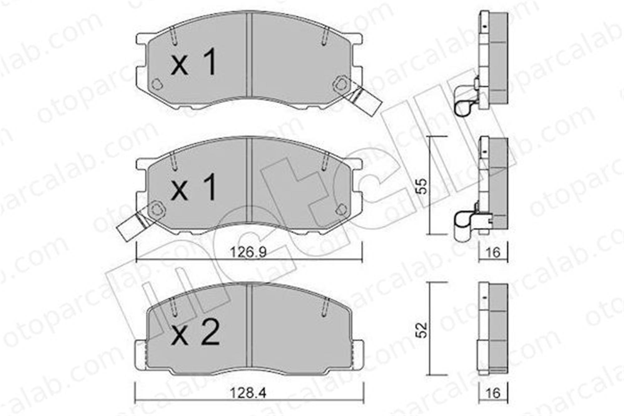 BESER 3634 Fren Disk Balata Ön BEŞER 3634 TOYOTA LITEACE Minibüs/Otobüs LITEACE Panelvan/Van 446528010 446528290