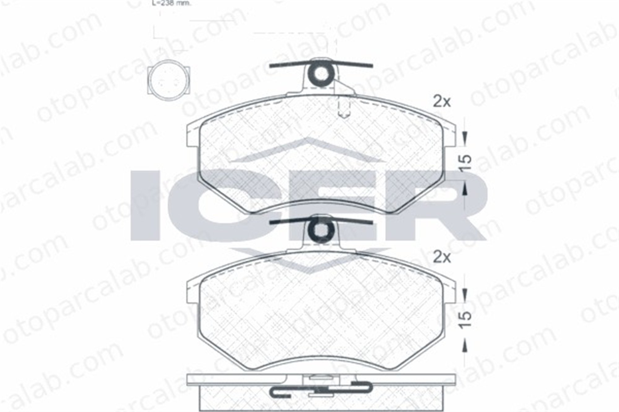 BESER 3649 Fren Disk Balata Ön BEŞER 3649 AUDI 90 B2 80 B2 Sedan 853698151E 853698151A