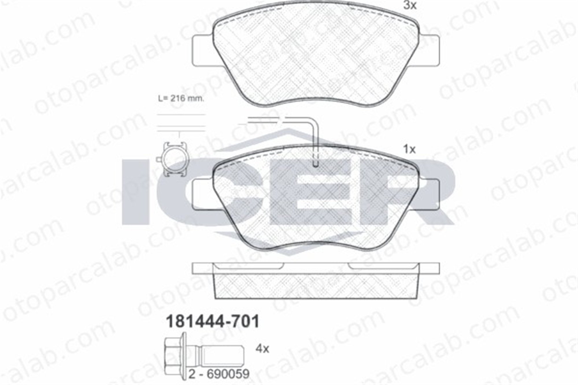 BESER 3826/1 Fren Disk Balata Ön BEŞER 3826/1 FIAT DOBLO Kasa/büyük limuzin DOBLO MPV 71752983 71754802