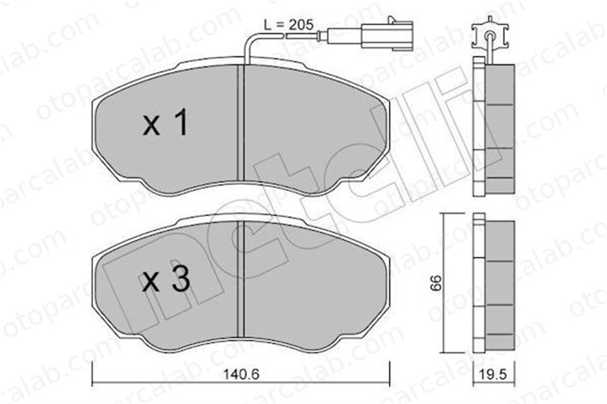BESER 3834 Fren Disk Balata Ön BEŞER 3834 FIAT DUCATO Minibüs/Otobüs DUCATO Panelvan/Van 425243 425242