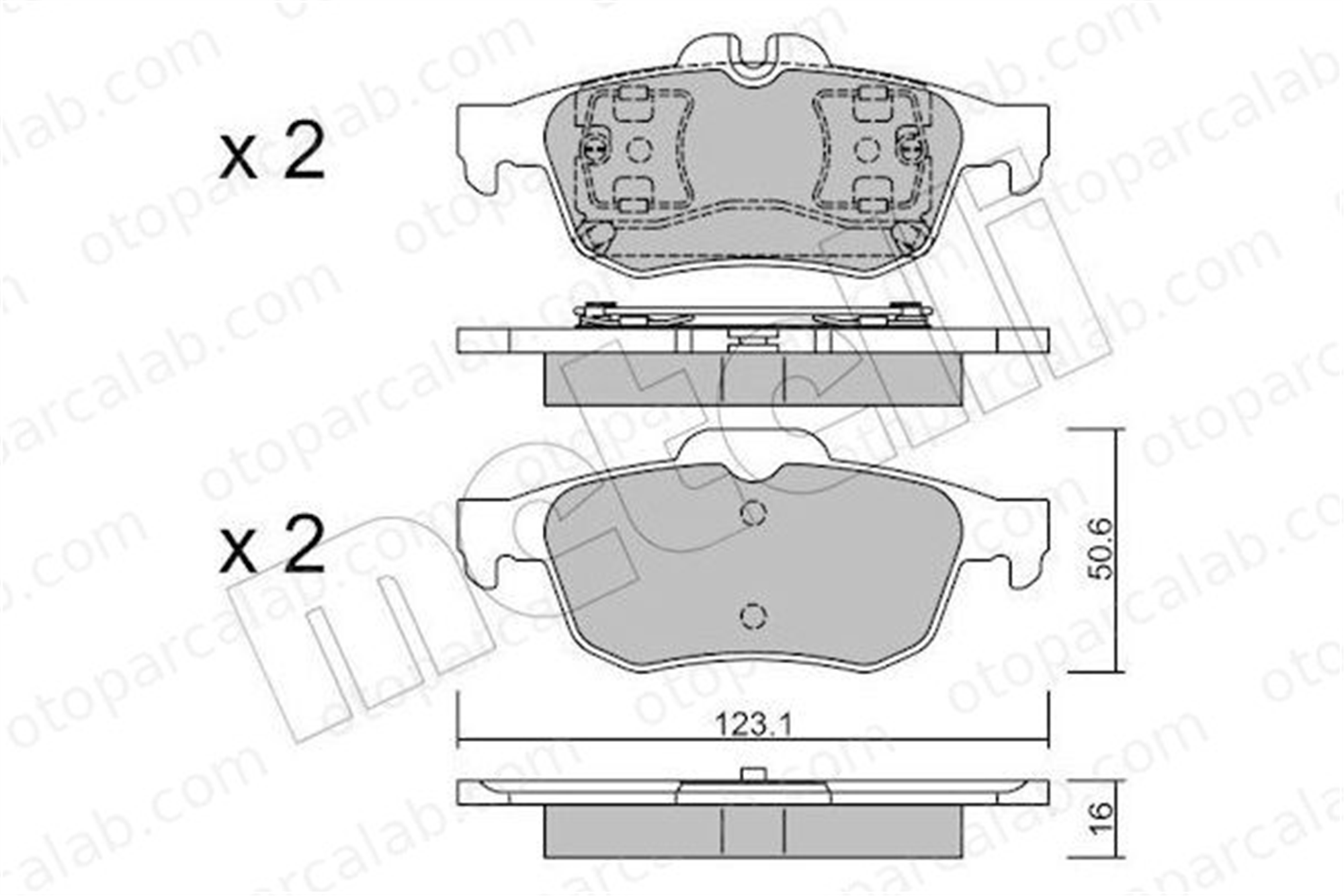 BESER 3853 Fren Disk Balata Arka BEŞER 3853 RENAULT LATITUDE 440602154R 440608281R