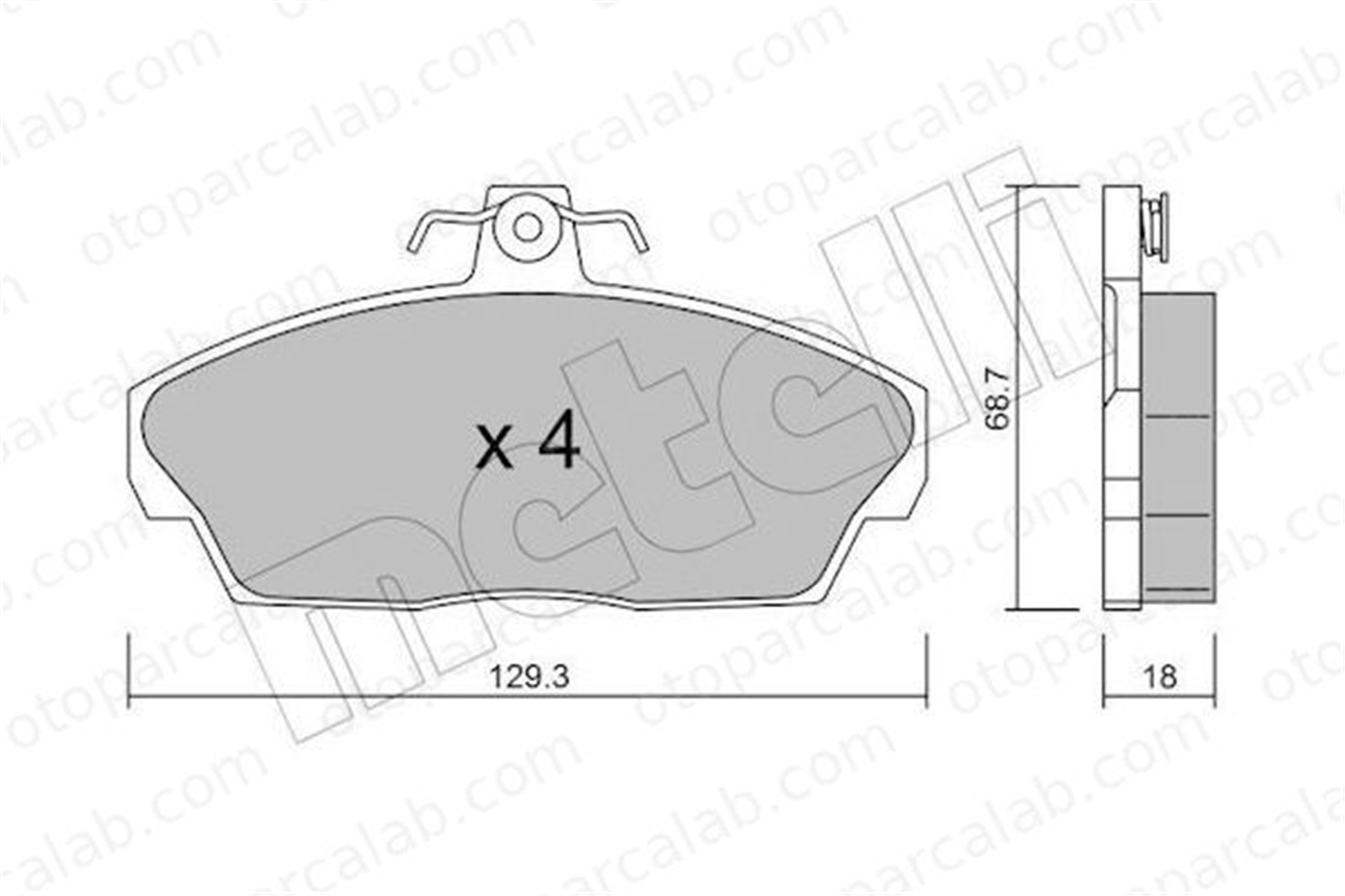 BESER 3872 Fren Disk Balata Ön BEŞER 3872 TOYOTA COROLLA COROLLA Sedan 446602070 SFP100360