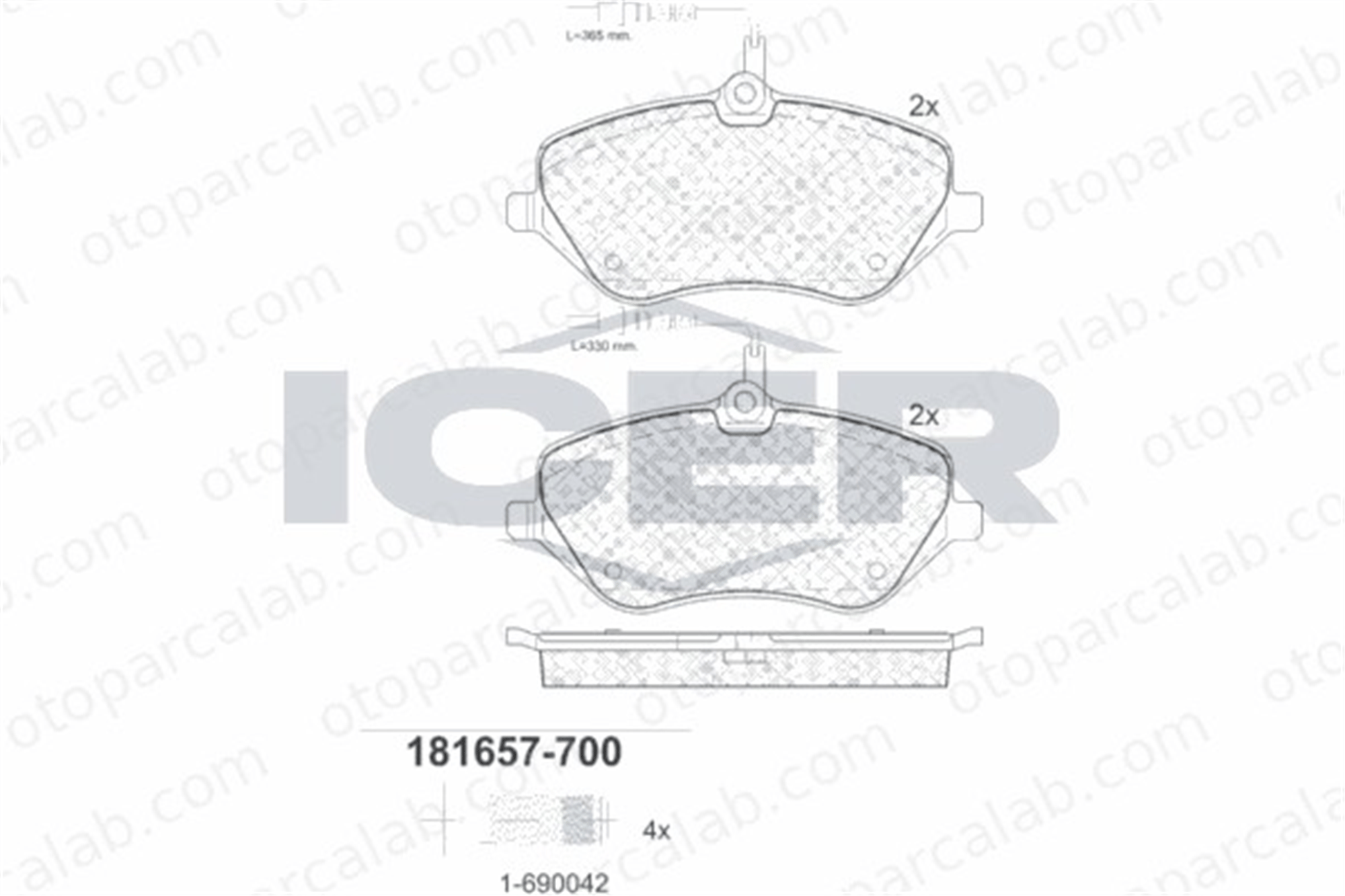 BESER 3940 Fren Disk Balata Ön BEŞER 3940 PEUGEOT 407 SW 407 1611458980 425278