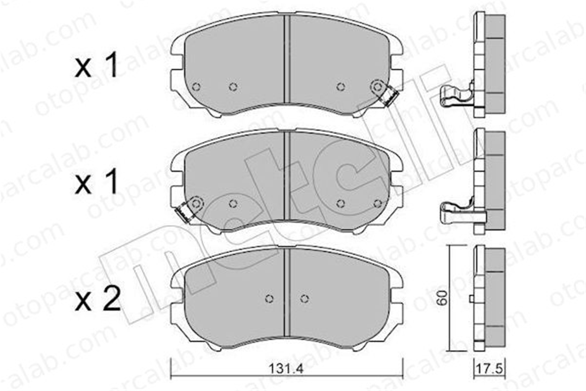 BESER 3959 Fren Disk Balata Ön BEŞER 3959 HYUNDAI TUCSON KIA SPORTAGE II 581011FE00 3370100128