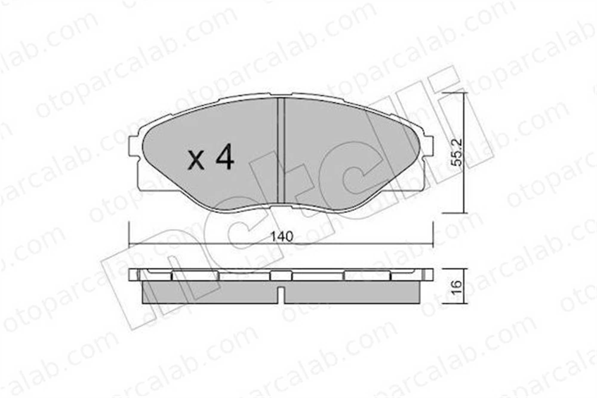 BESER 3998 Fren Disk Balata Ön BEŞER 3998 TOYOTA HILUX VII Pick-up 44650K290 04465-0K290