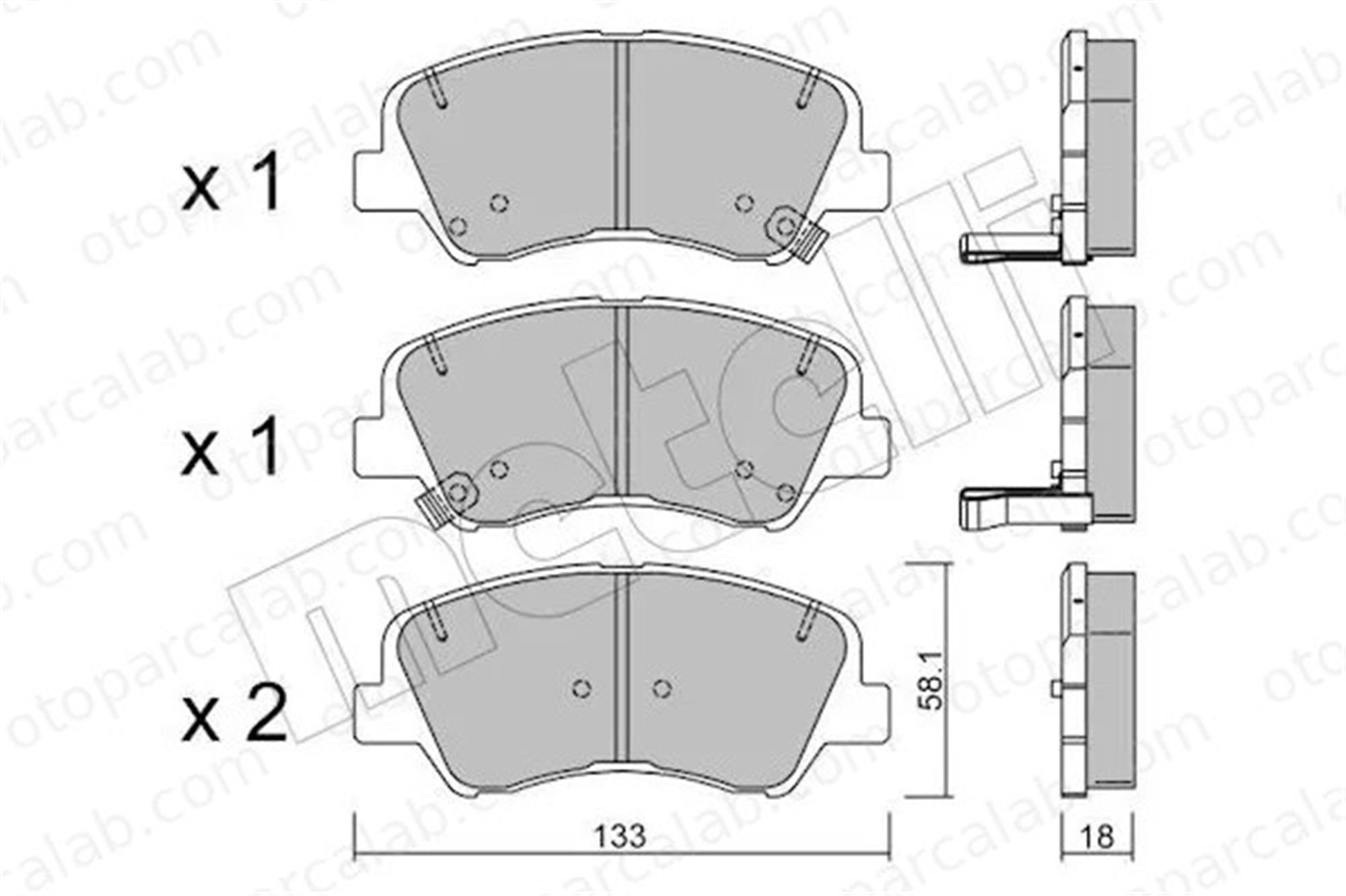 BESER 4136 Fren Disk Balata Ön BEŞER 4136 HYUNDAI ACCENT IV Sedan KIA RIO IV 581011RA05 581014LA00