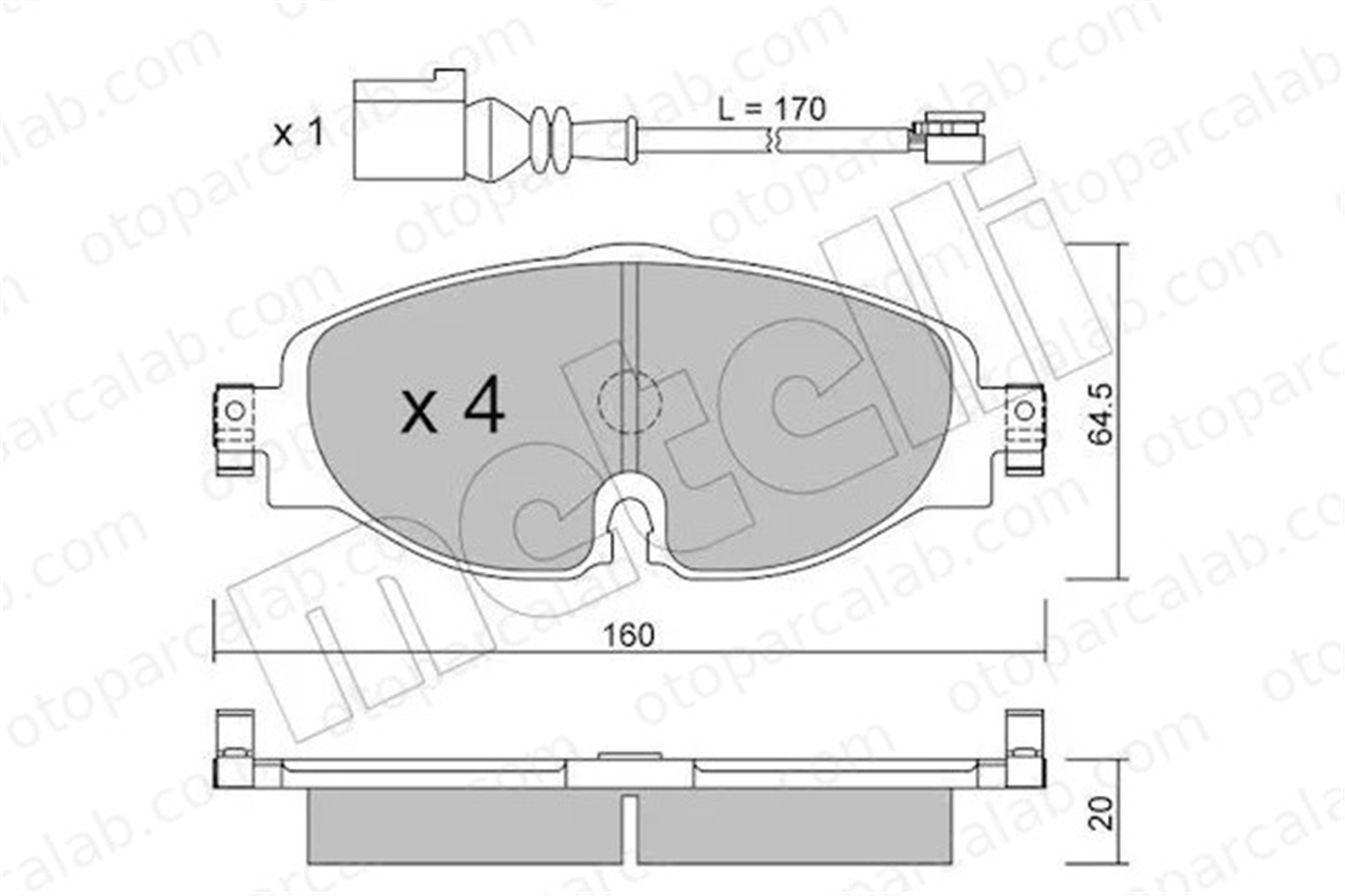 BESER 4228 Fren Disk Balata Ön BEŞER 4228 AUDI A3 Limousine A3 Sportback 8V0698151 8V0698151B