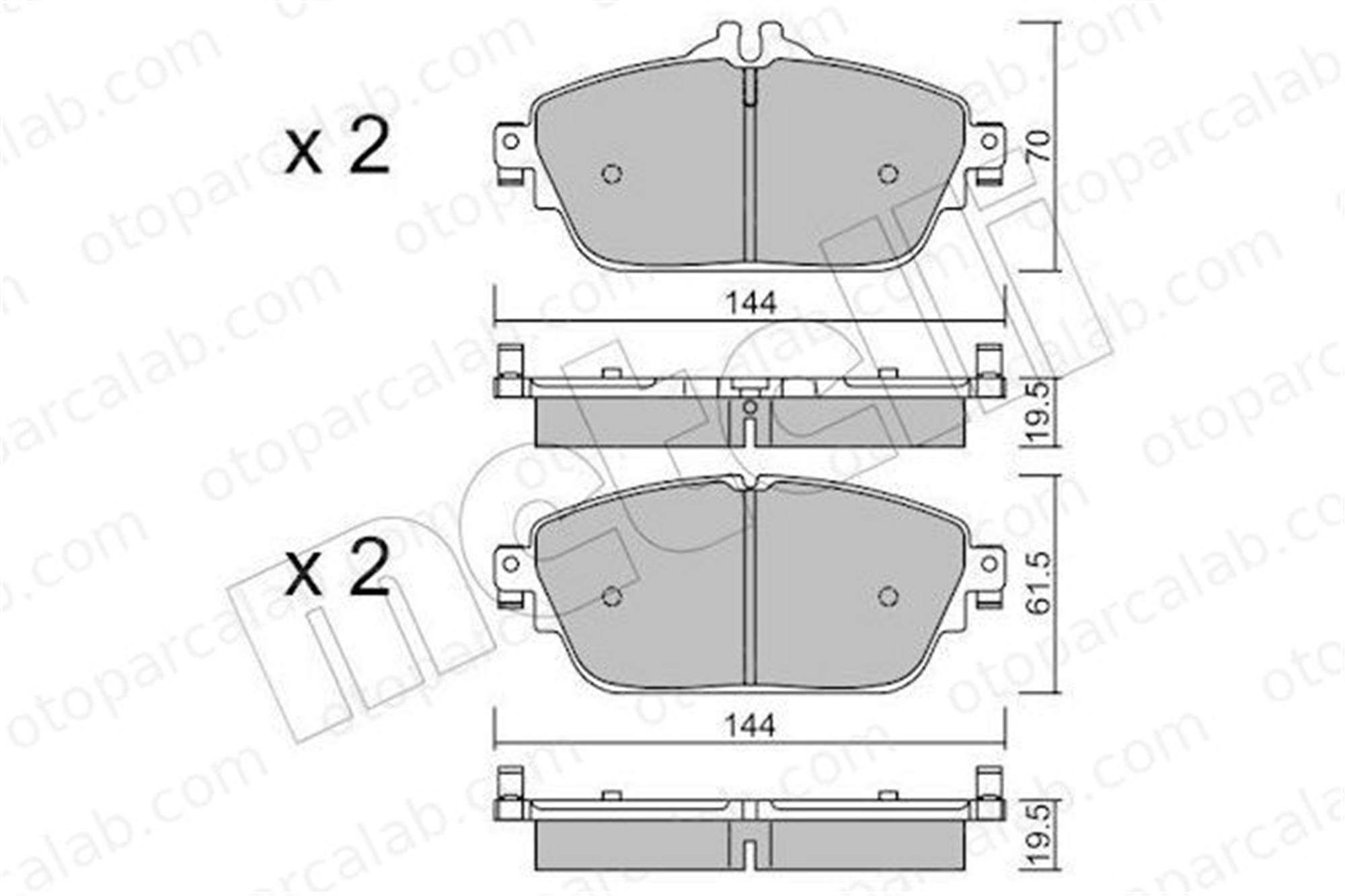 BESER 4334 Fren Disk Balata Ön BEŞER 4334 MERCEDES-BENZ C-SERISI C-SERISI T-Model 4208700 000 420 87 00