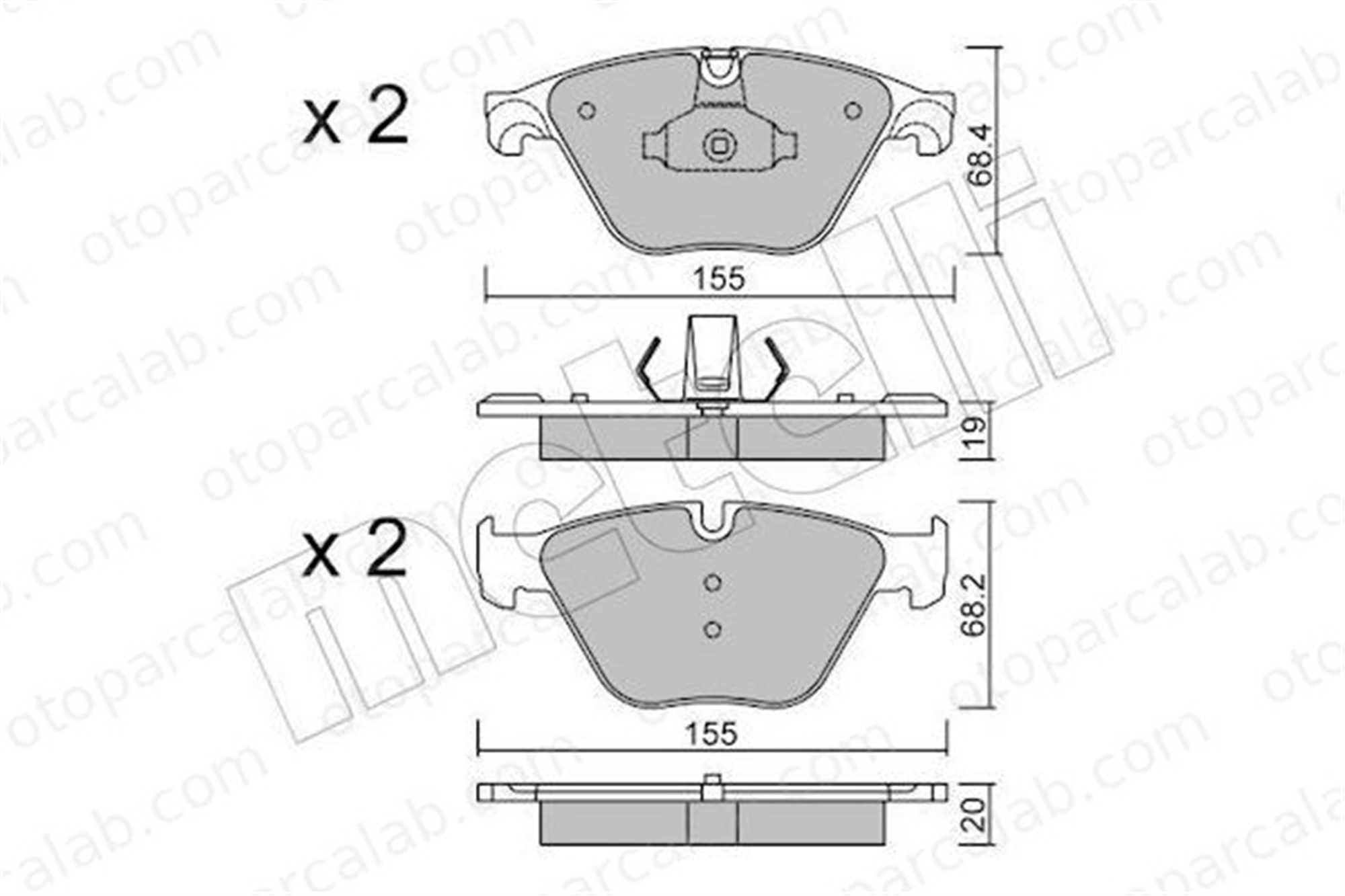 BESER 4378 Fren Disk Balata Ön BEŞER 4378 BMW 5 Touring 5 34116775314 34116850885