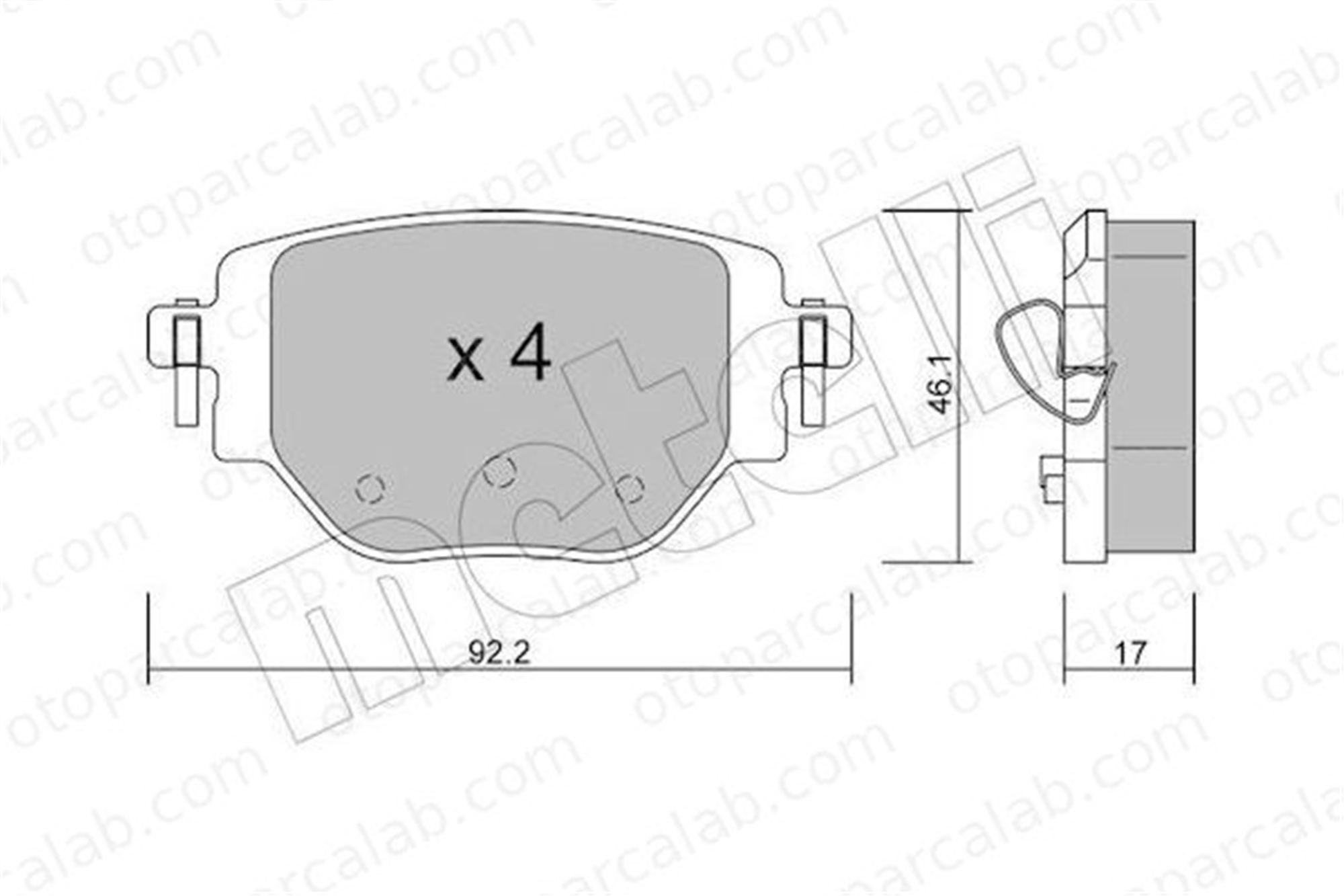 BESER 4415 Fren Disk Balata Arka BEŞER 4415 CITROËN C-ELYSEE PEUGEOT 301 1664737180 1681449980