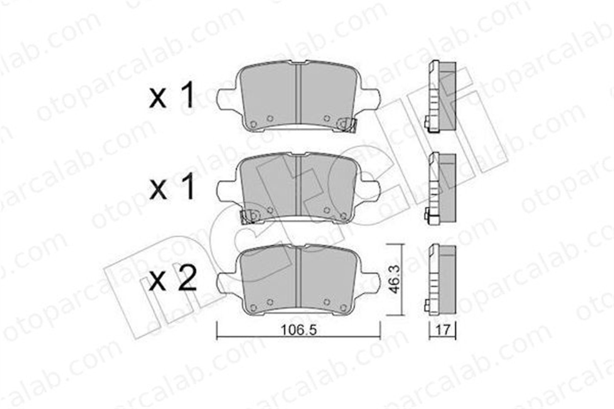 BESER 4465 Fren Disk Balata Arka BEŞER 4465 OPEL INSIGNIA B Grand Sport INSIGNIA B Sports Tourer 13517515