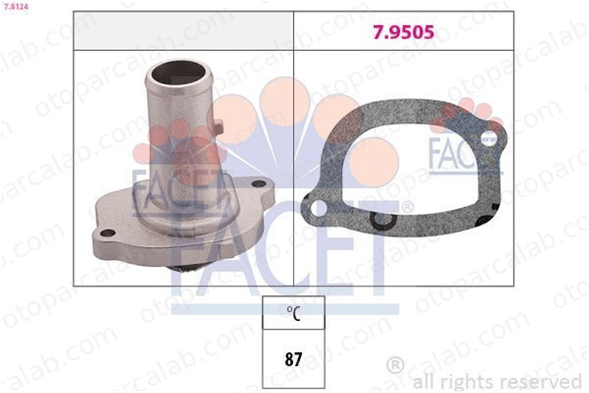 BITAPART BFI204017 Termostat 82 °C FIAT PANDA LANCIA Y10 7589135 7545958