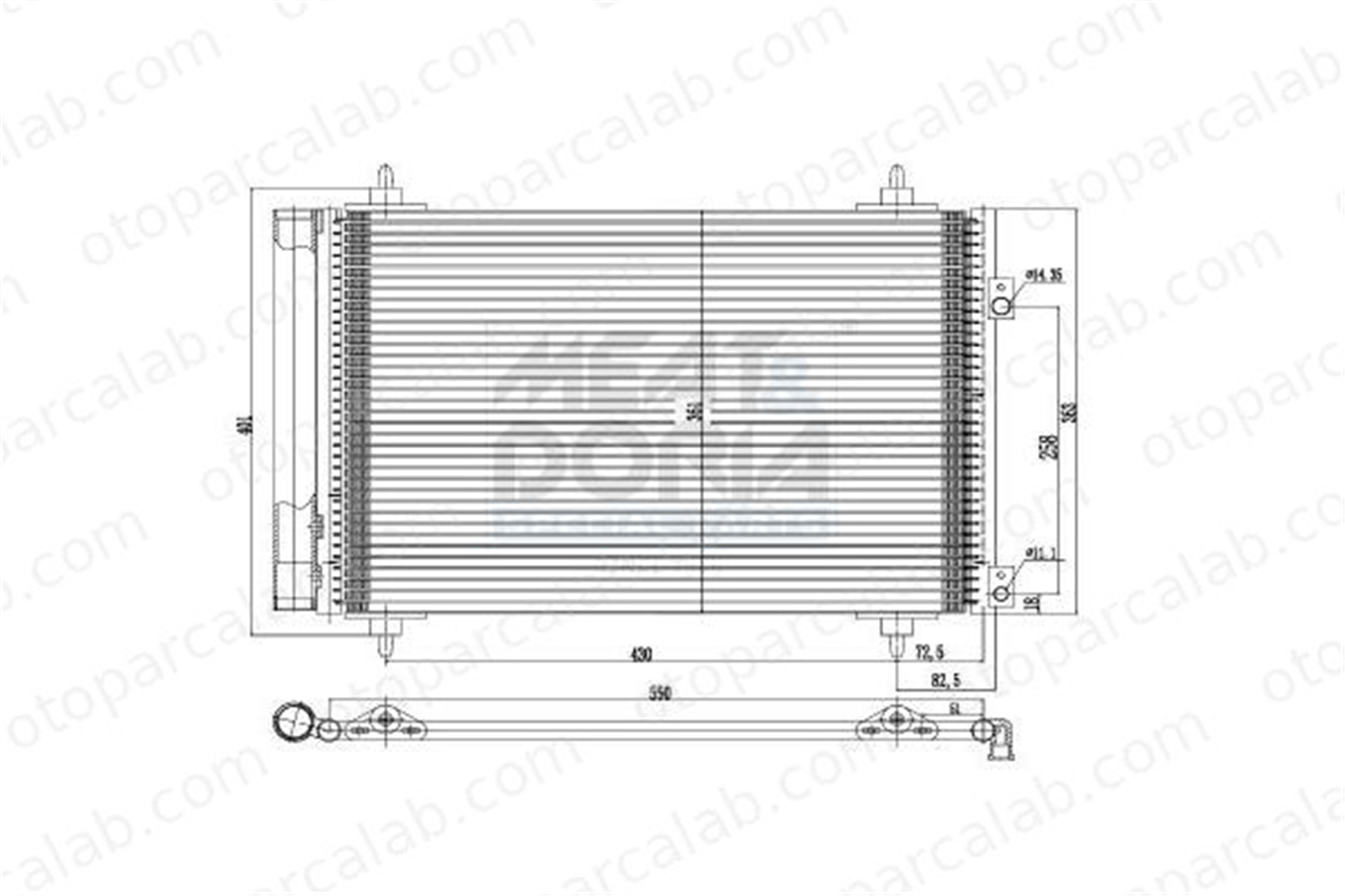 BITAPART BPE203005 Klima Radyatörü PEUGEOT 308 I 308 SW I 6455GH 6455CX
