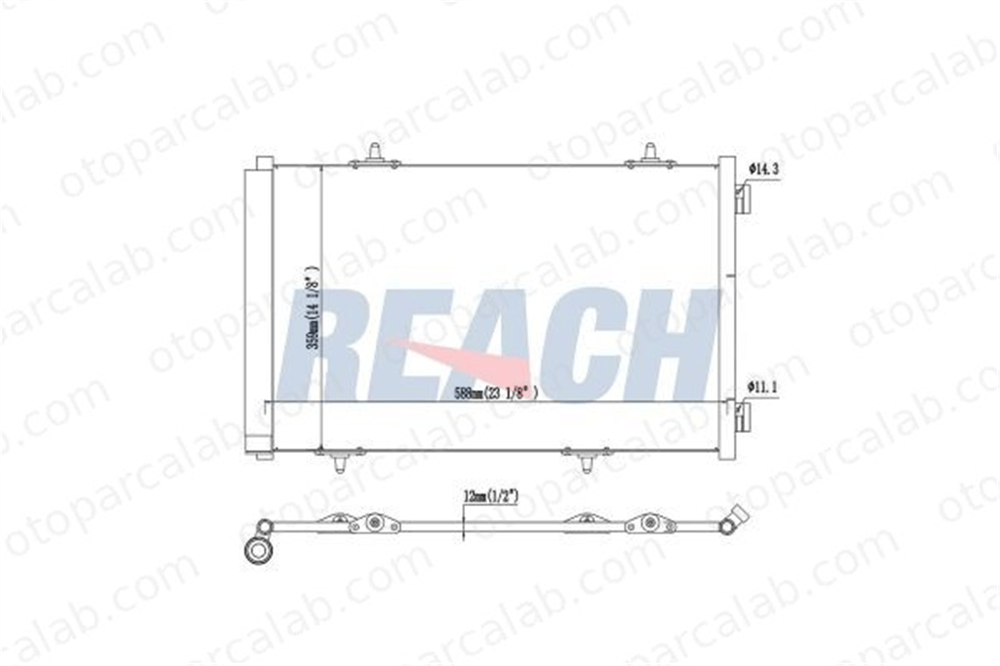 BITAPART BPE203008 Klima Radyatörü CITROËN C-ELYSEE PEUGEOT 301 9674994280