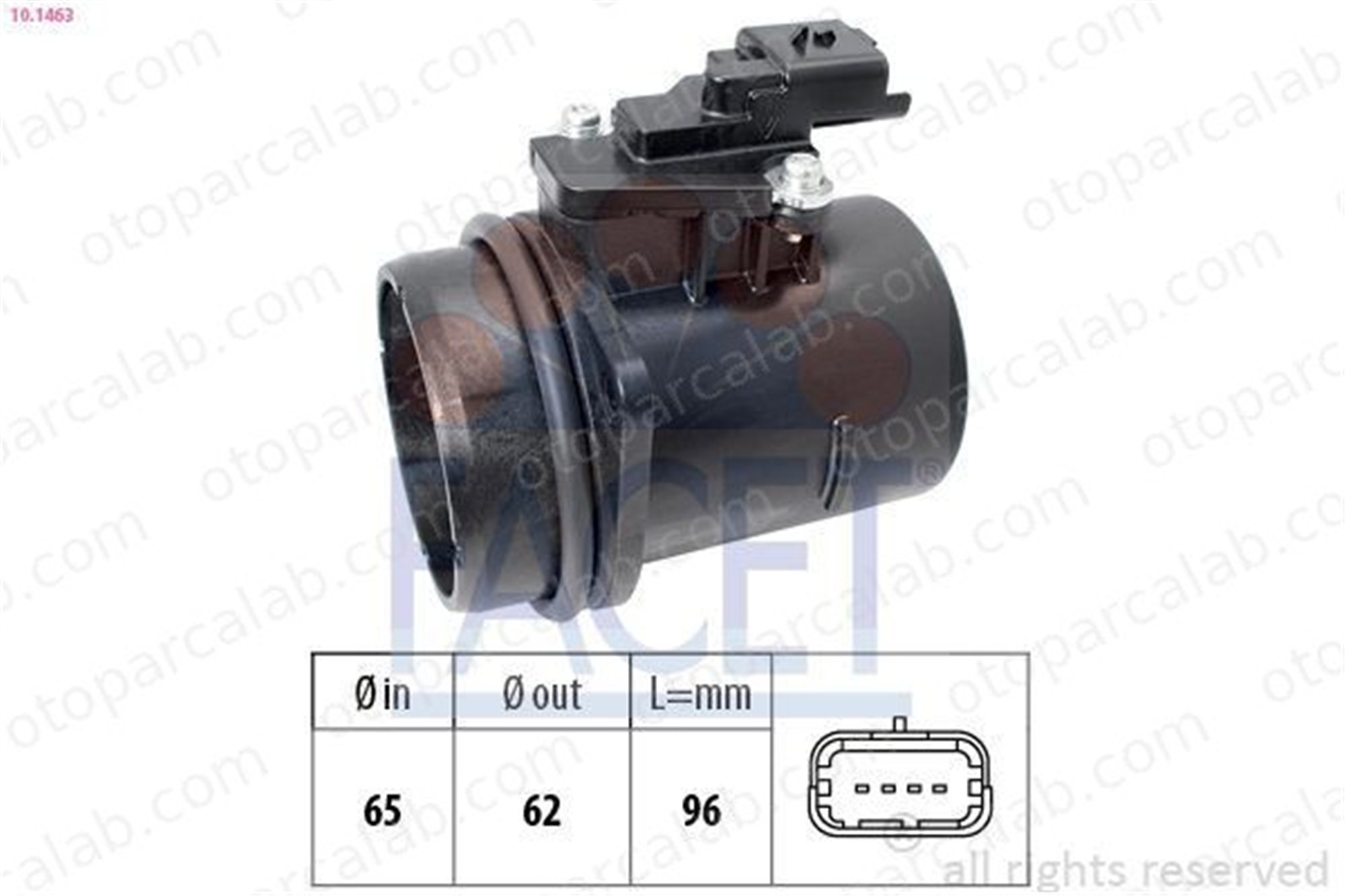 BITAPART BPE384007 Hava Debimetresi CITROËN BERLINGO Kasa/büyük limuzin PEUGEOT PARTNER Kasa/büyük limuzin 1920RA 9683282980
