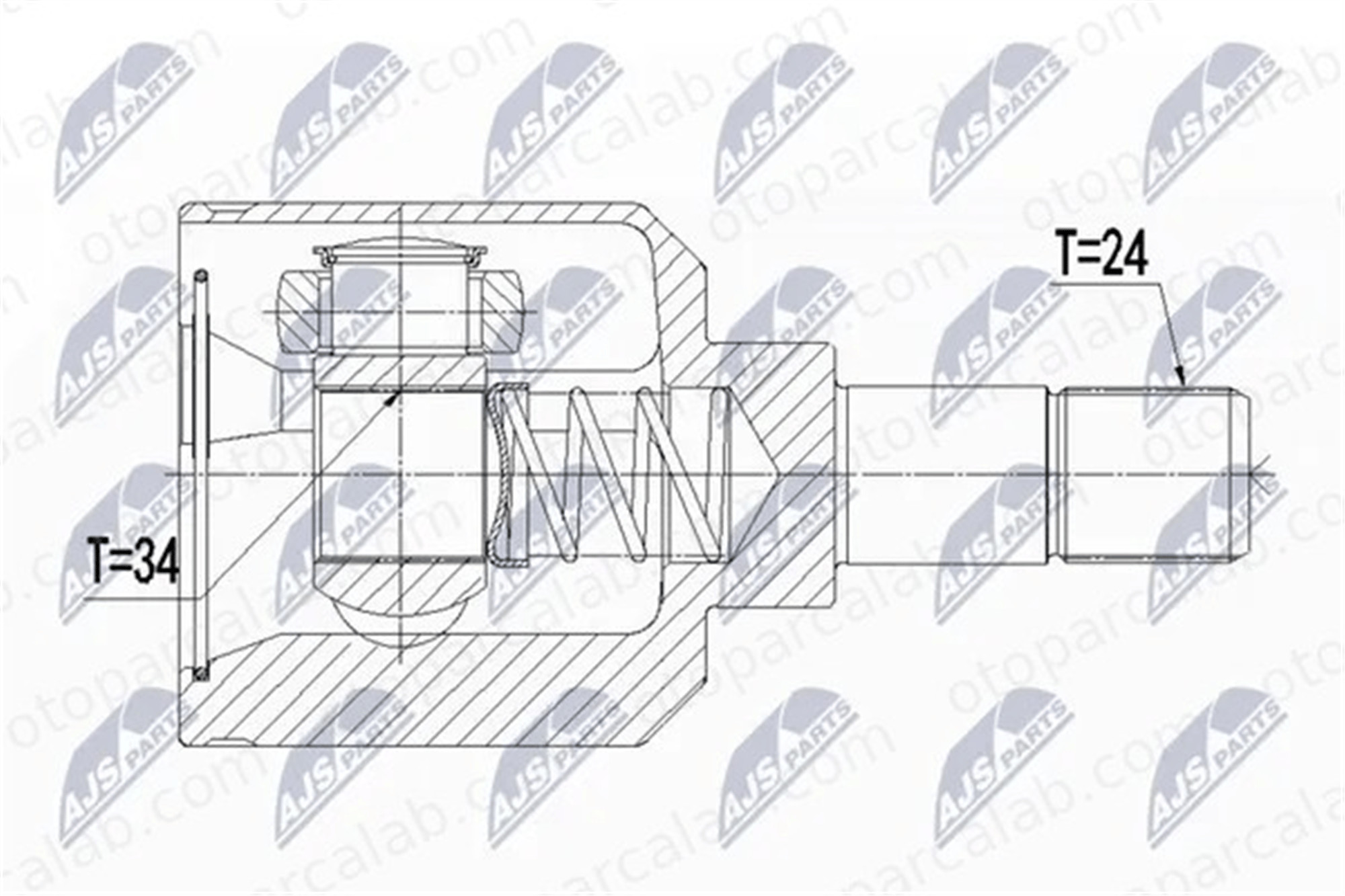 BITAPART BPE431029 Aks Kafası Ön Dış Sağ veya Sol CITROËN C4 CACTUS C3 III 9671573180 9677476680