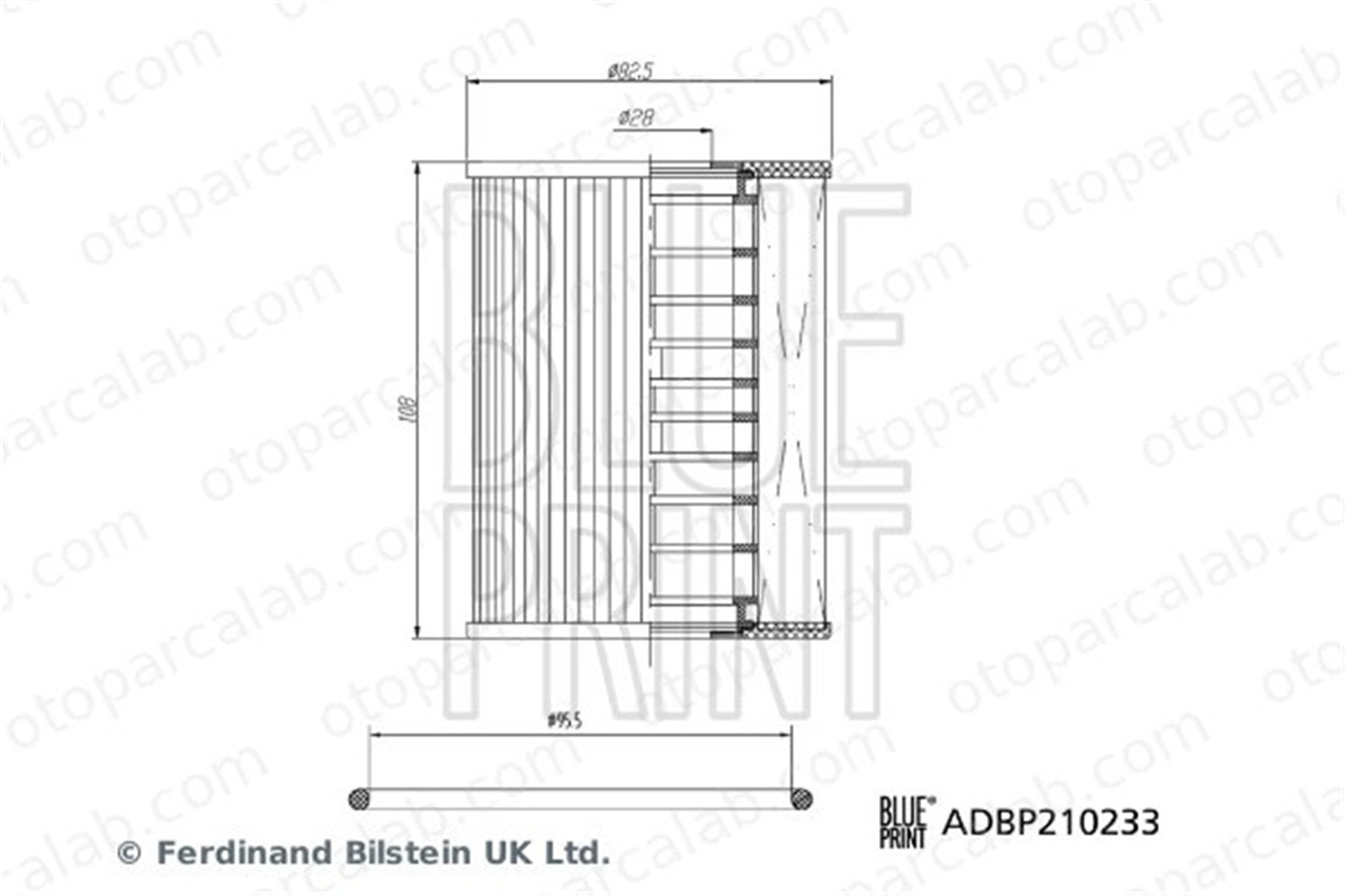 BLUE PRINT ADBP210233 Yağ Filtresi PORSCHE 911 911 Cabrio PB115466 0PB115466