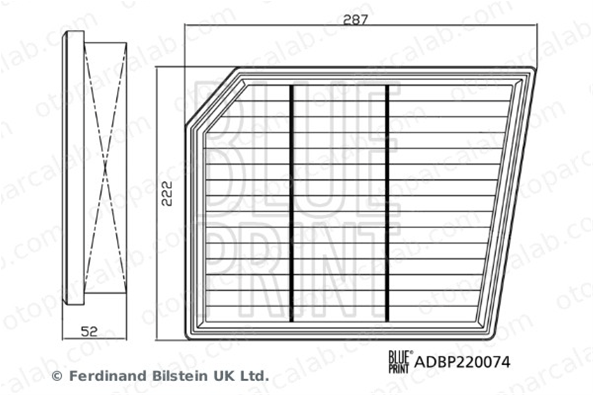 BLUE PRINT ADBP220074 Hava Filtresi MINI MINI CLUBMAN BMW 1 ADBP220074 13718480400