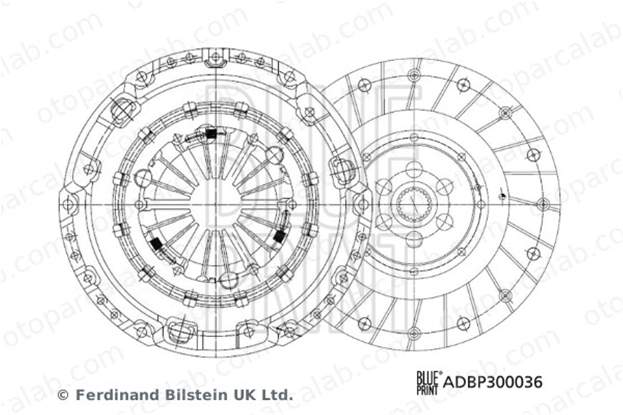 BLUE PRINT ADBP300036 Debriyaj Seti VOLVO V70 III S40 II 1684815 9M5N7540AB