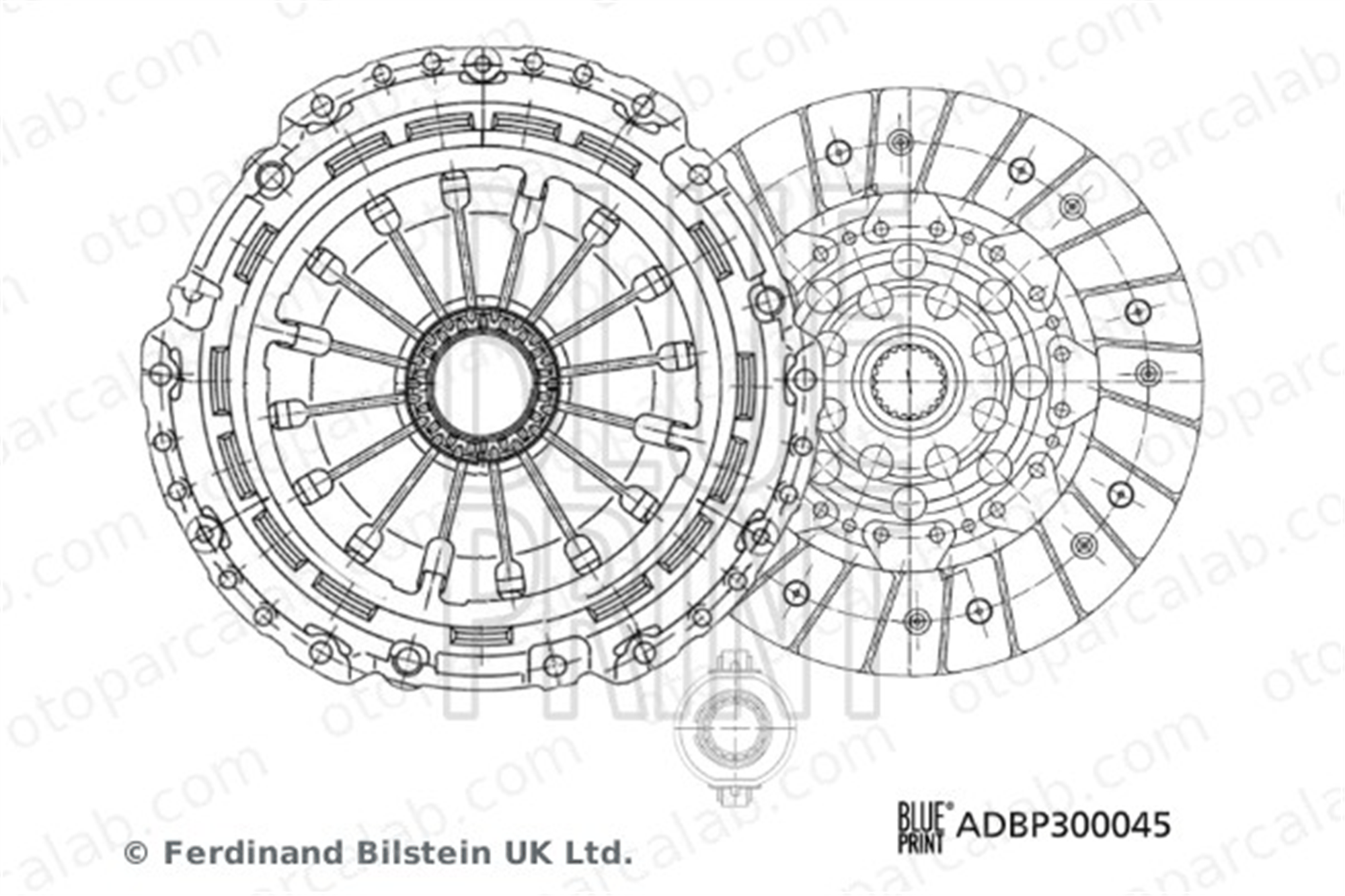 BLUE PRINT ADBP300045 Debriyaj Seti FIAT ULYSSE LANCIA PHEDRA 2050C8 2050F3