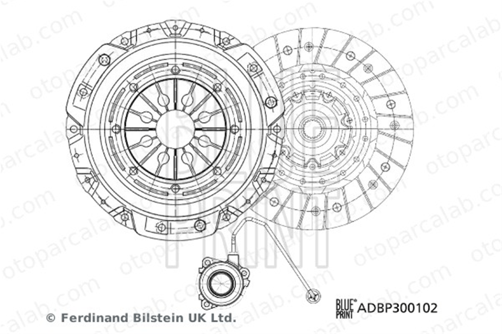 BLUE PRINT ADBP300102 Debriyaj Seti ALFA ROMEO 159 159 Sportwagon 55197680S5 55197680