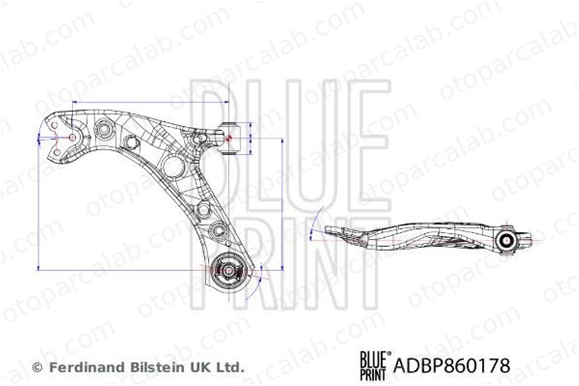 BLUE PRINT ADBP860178 Salıncak Ön Alt Sol TOYOTA COROLLA Sedan COROLLA Hatchback 4806902410