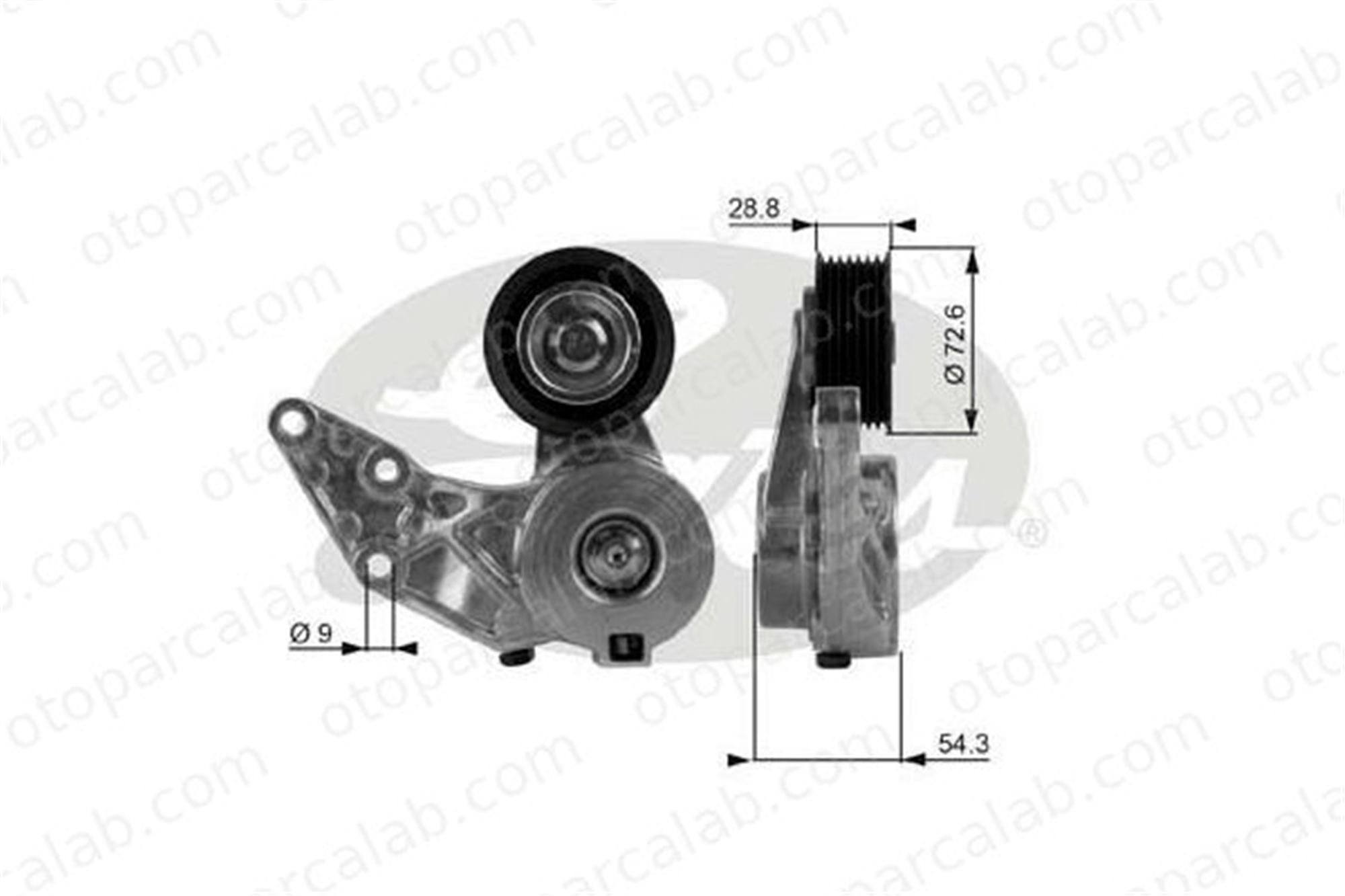 BMS 012 Vantilatör Kayış Gergi Rulmanı VW GOLF IV BORA I 125058 531053610