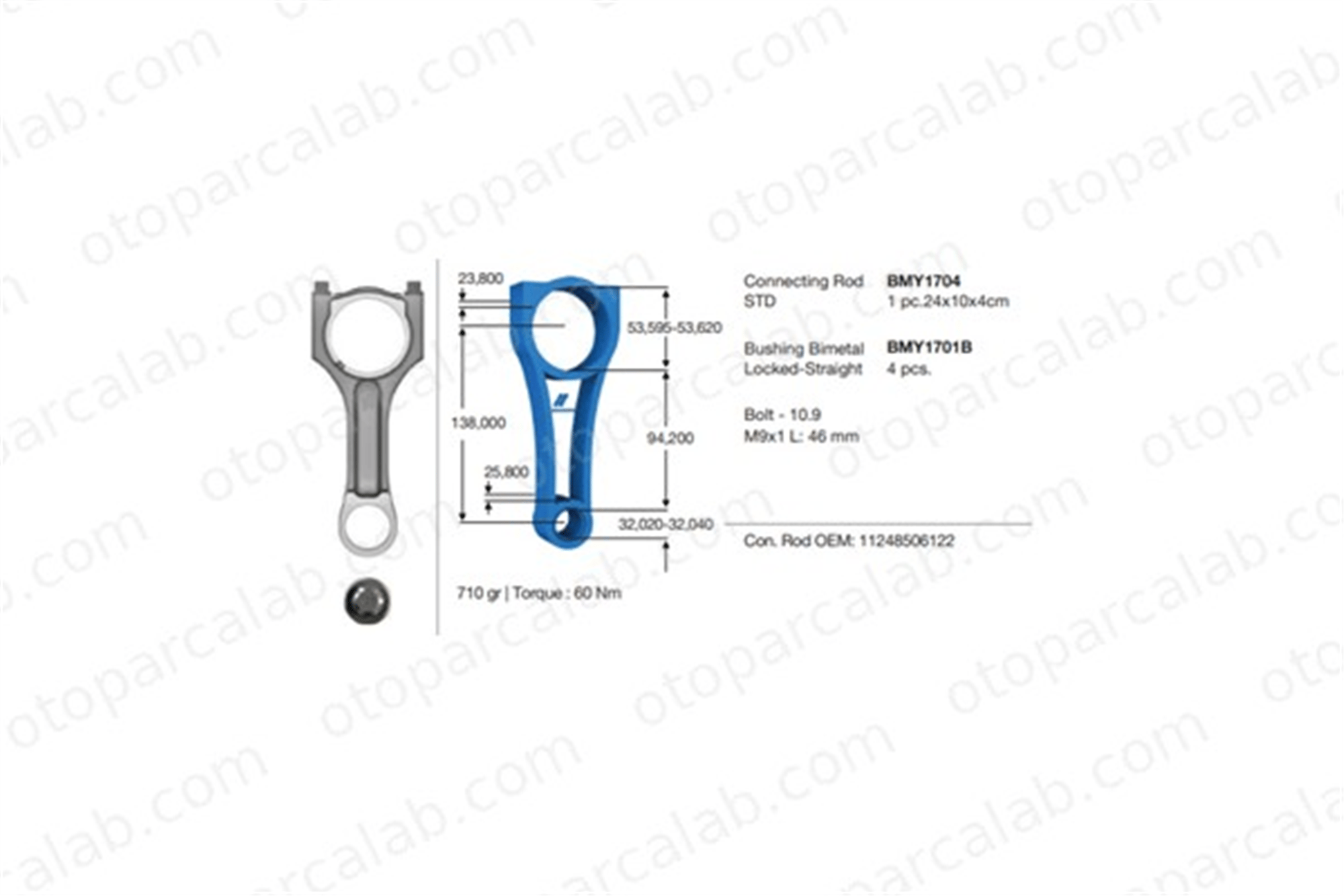 BMY 1704 Piston Kolu BMW 5 Touring 5 11248506122