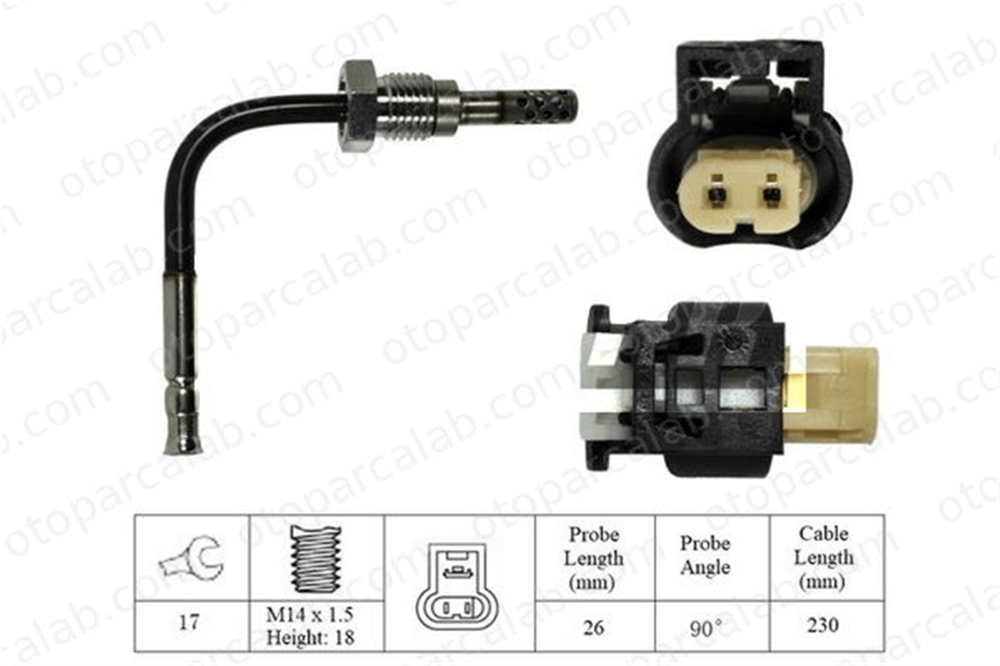BOSCH 0 986 259 168 Egzoz Sıcaklık Sensörü MERCEDES-BENZ CLA Coupe E-SERISI A0009055105 9056704
