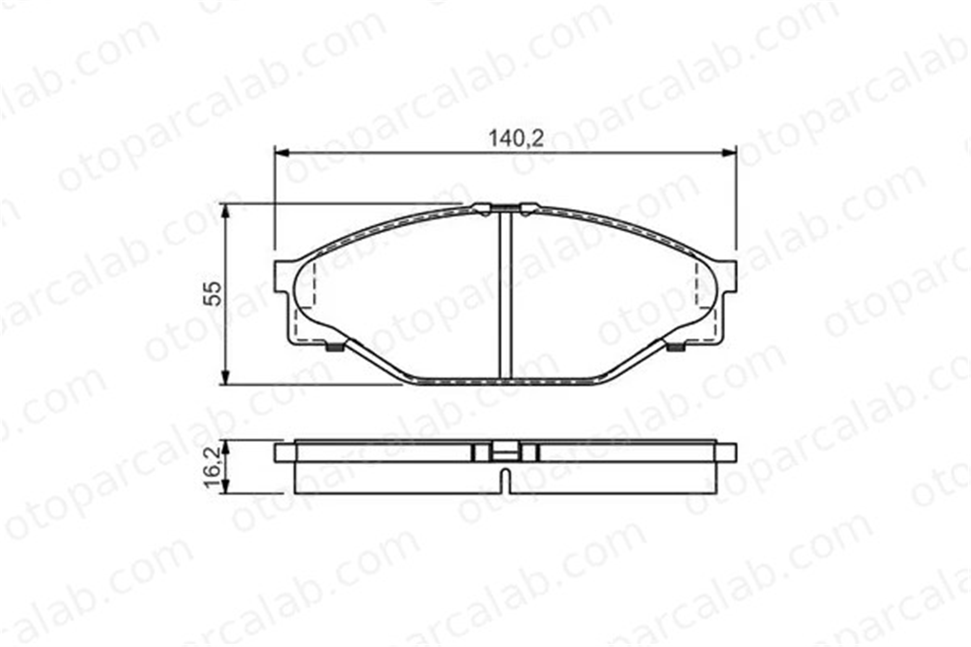 BOSCH 0 986 424 225 Fren Disk Balata Ön TOYOTA HIACE IV Panelvan/Van HILUX VI Pick-up 446523040 0446523040