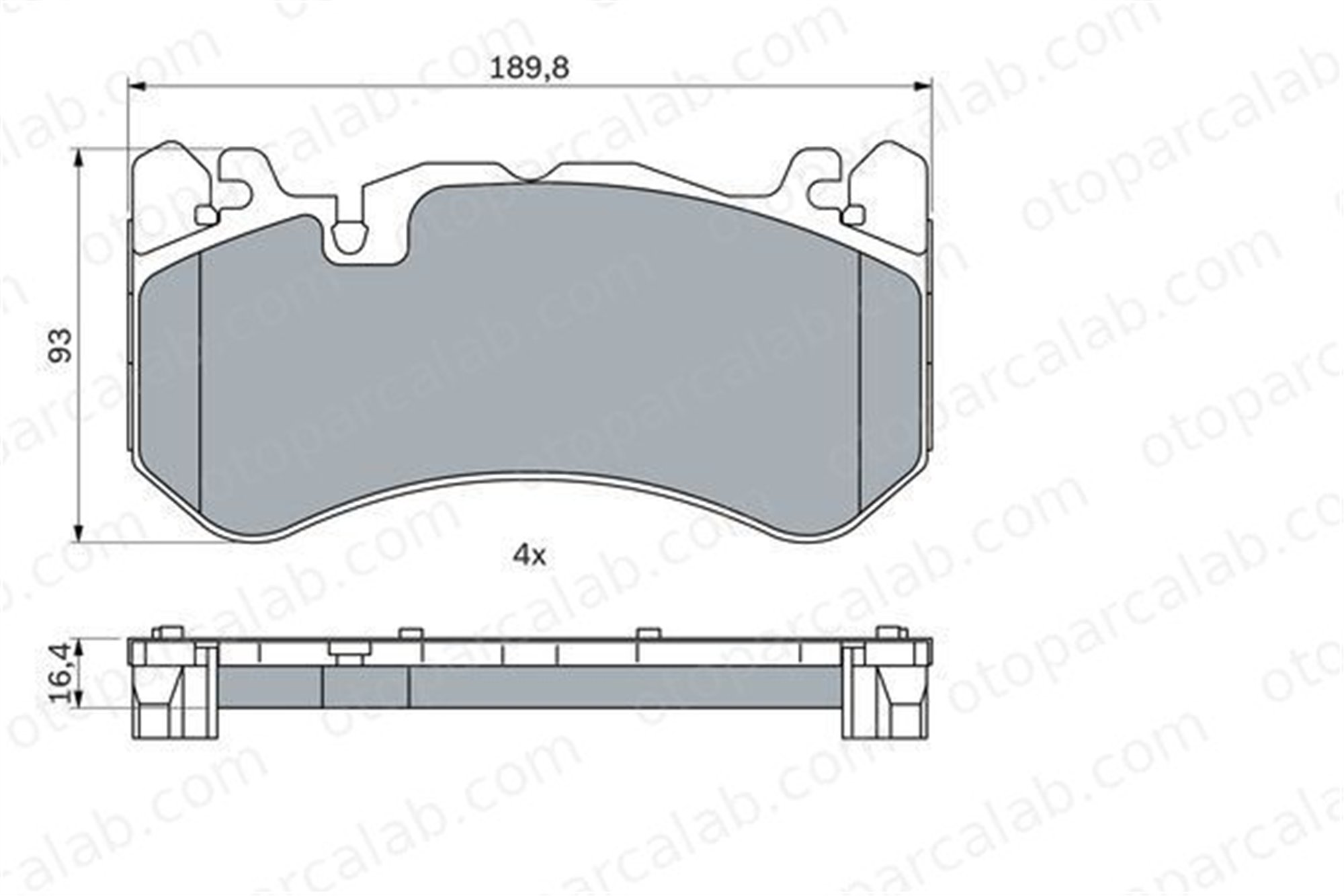 BOSCH 0 986 424 861 Fren Disk Balata Ön MERCEDES-BENZ AMG GT E-SERISI A0004209100 4202804