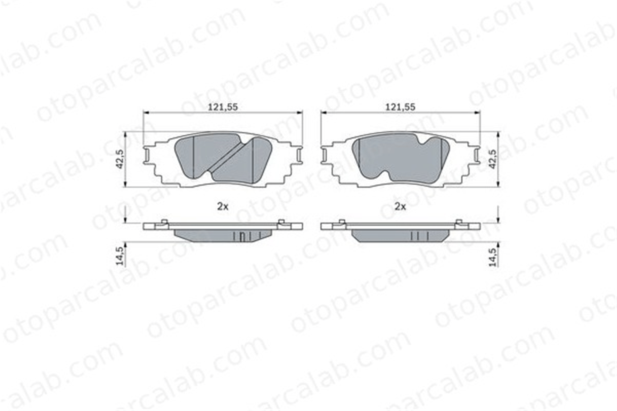 BOSCH 0 986 424 912 Fren Disk Balata Ön TOYOTA CAMRY RAV 4 V 446633220 04466 33220