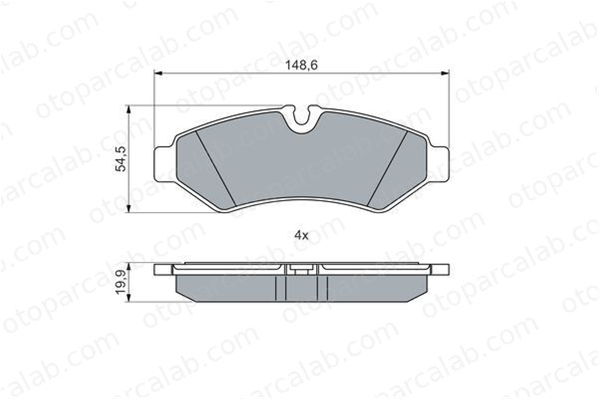 BOSCH 0 986 460 026 Fren Disk Balata Arka MERCEDES-BENZ SPRINTER 3,5-t Panelvan/Van SPRINTER 3,5-t Platform şasi A9074208101 9074208600