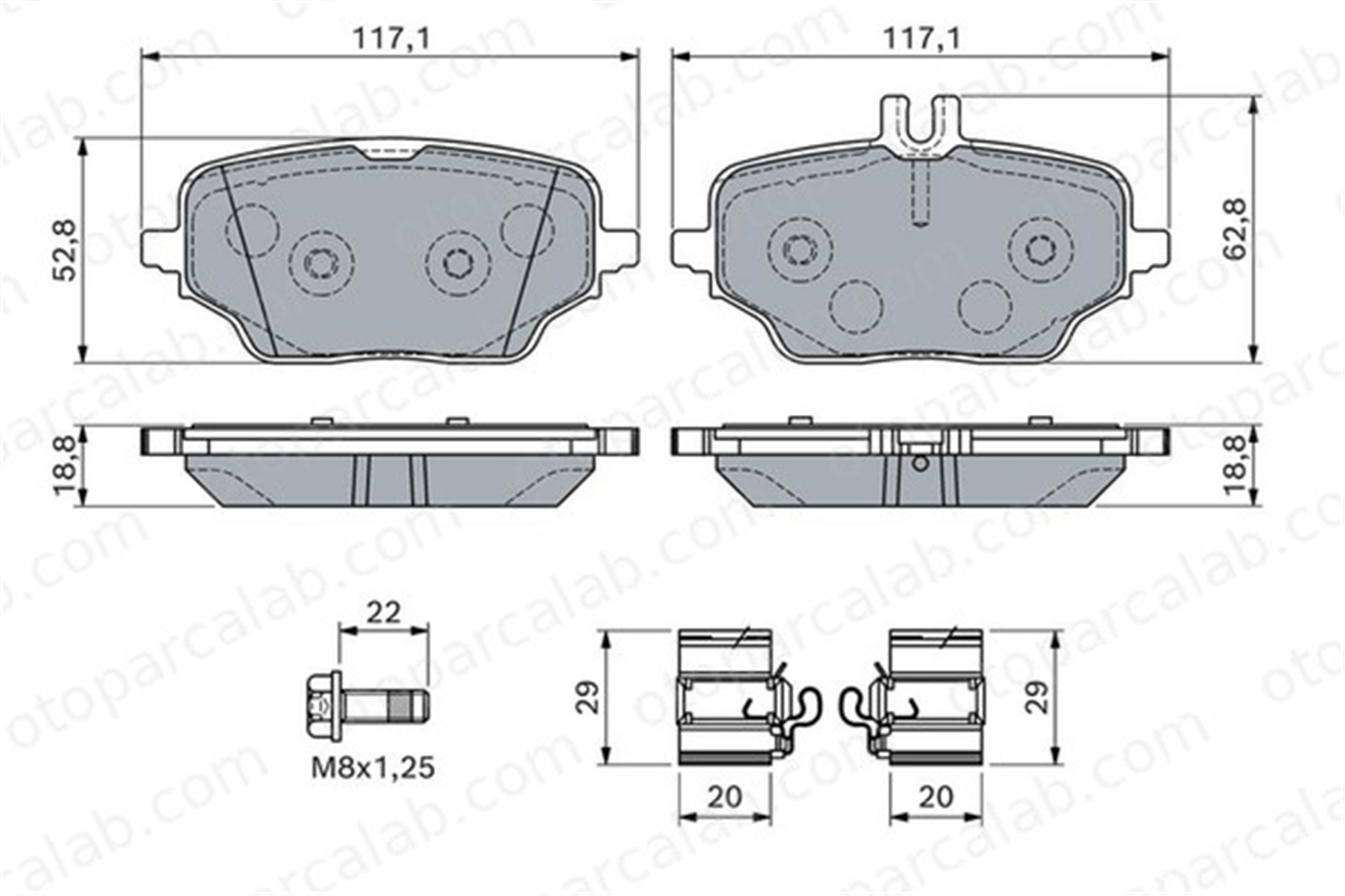 BOSCH 0 986 460 154 Fren Disk Balata Ön MERCEDES-BENZ GLE 4203902 0004203902