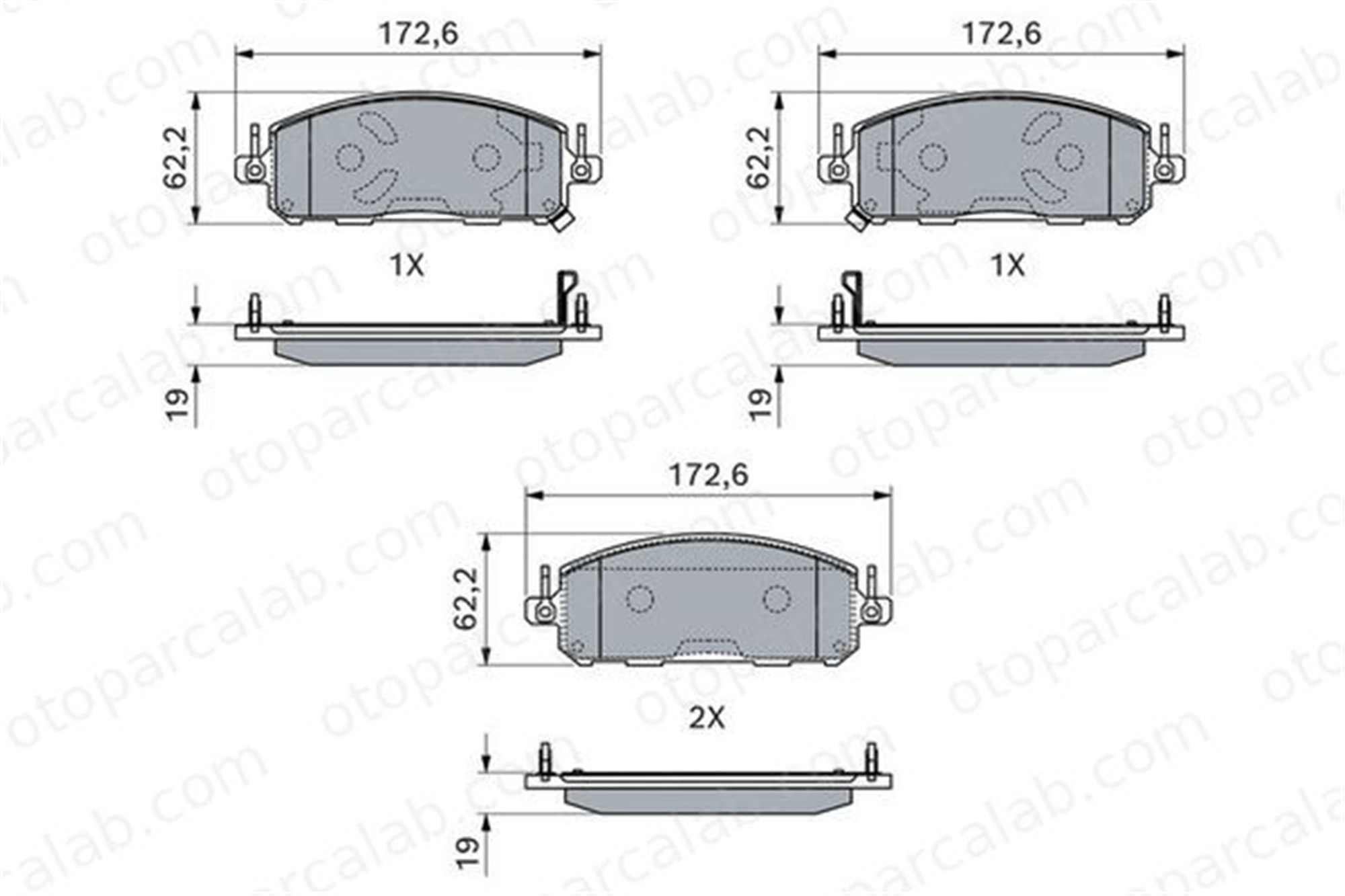 BOSCH 0 986 460 223 Fren Disk Balata Ön TOYOTA COROLLA Sedan C-HR 986460223 0 986 460 223