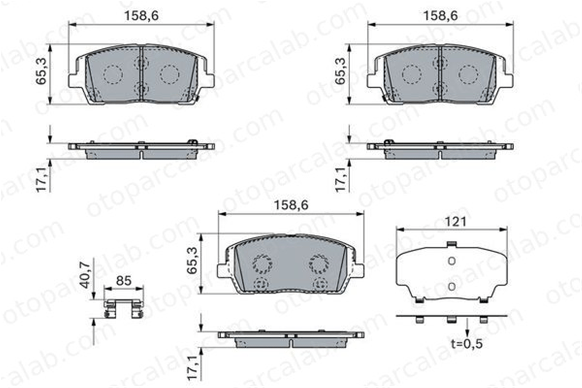 BOSCH 0 986 460 276 Fren Disk Balata Ön HYUNDAI SANTA FE IV KIA SORENTO III 986460276 0 986 460 276