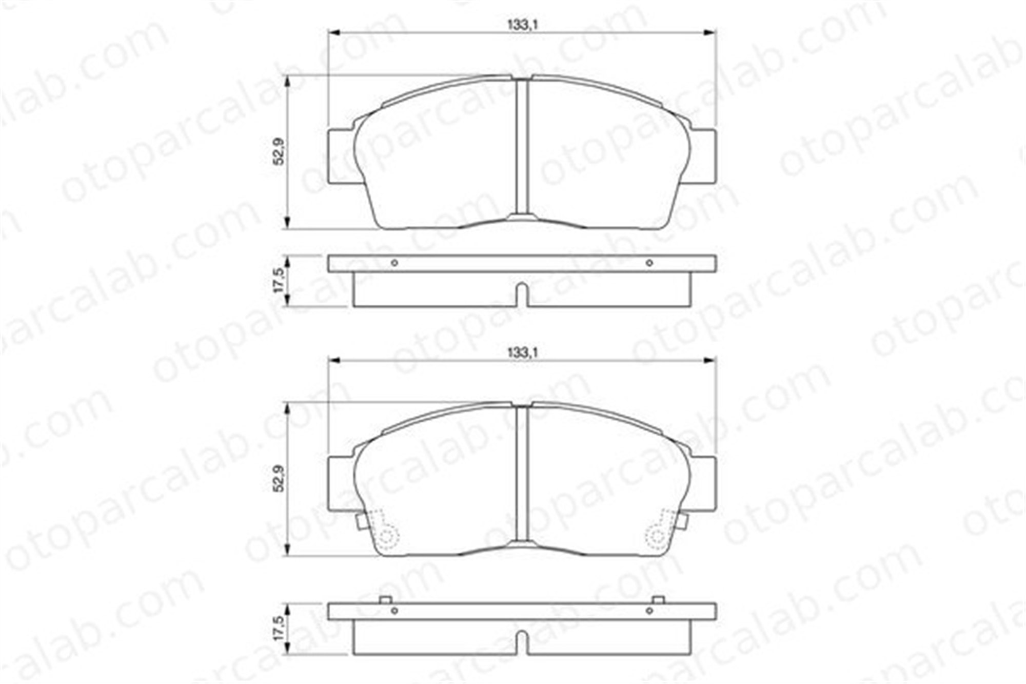BOSCH 0 986 461 123 Fren Disk Balata Ön TOYOTA COROLLA COROLLA Station wagon 446533021 446533210