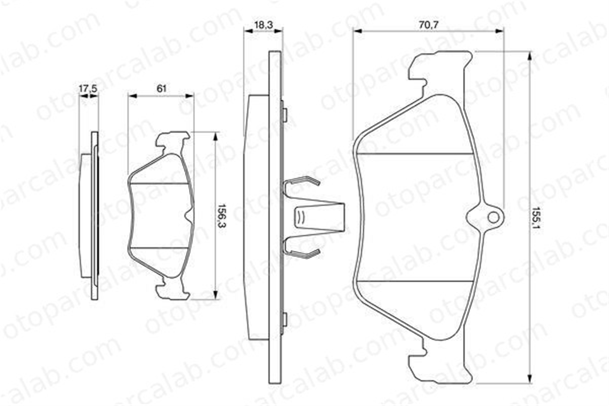 BOSCH 0 986 461 129 Fren Disk Balata Ön SAAB 900 II Coupe 900 II Cabrio 1605855 1605003