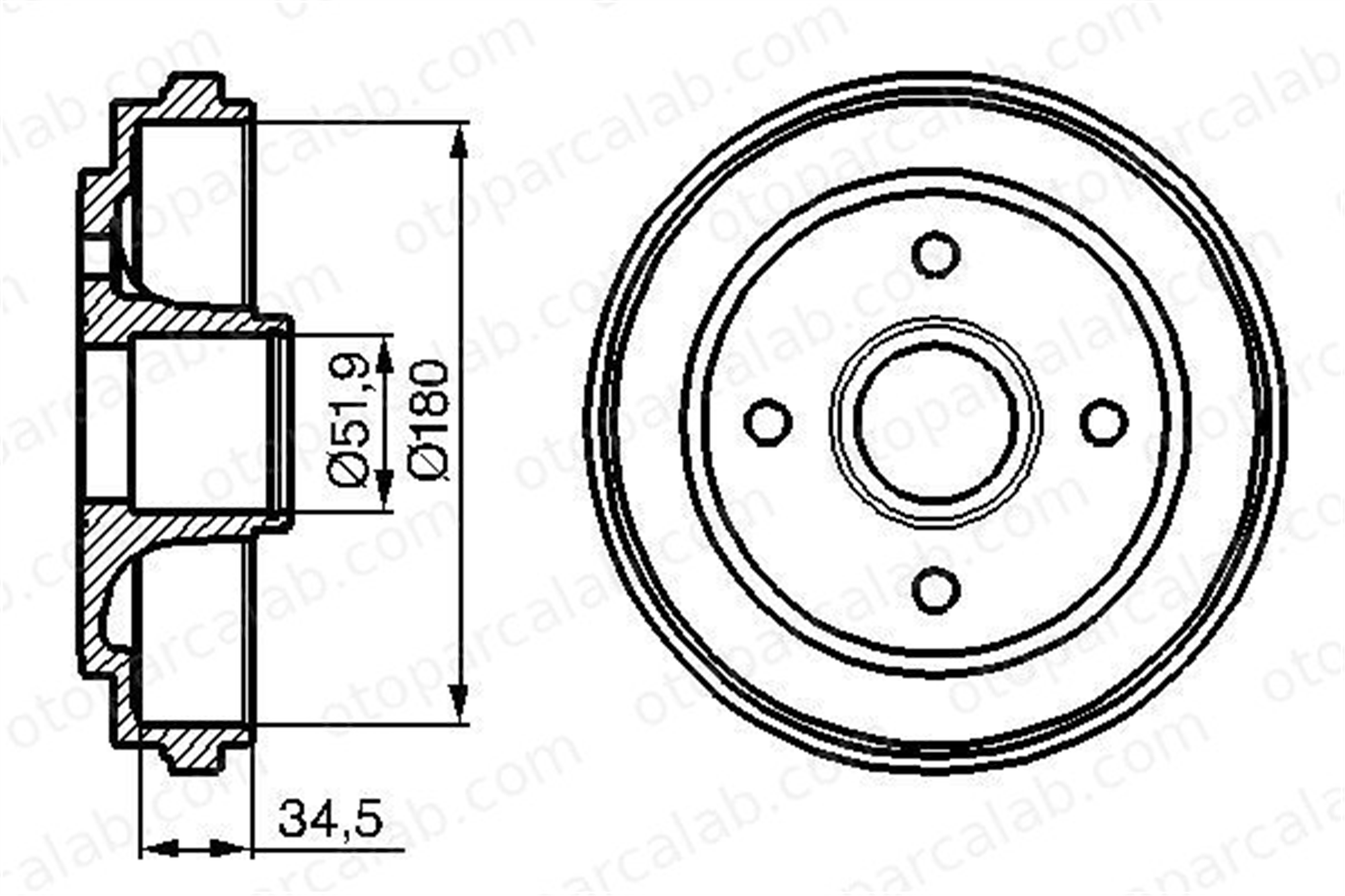 BOSCH 0 986 477 128 Kampana Arka Sağ veya Sol OPEL AGILA SUZUKI WAGON R+ Hatchback 424310D130 424310D120
