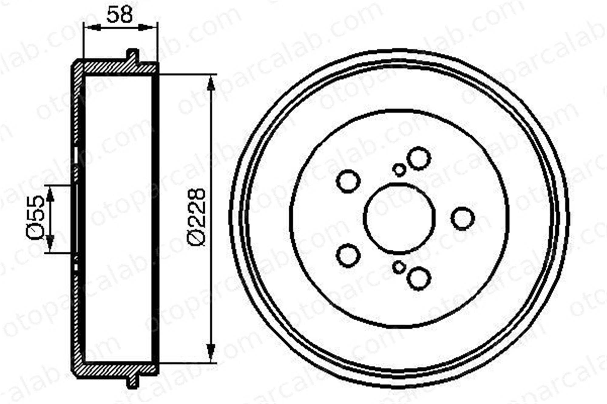 BOSCH 0 986 477 140 Kampana Arka Sağ veya Sol TOYOTA AVENSIS AVENSIS Liftback 4243105020