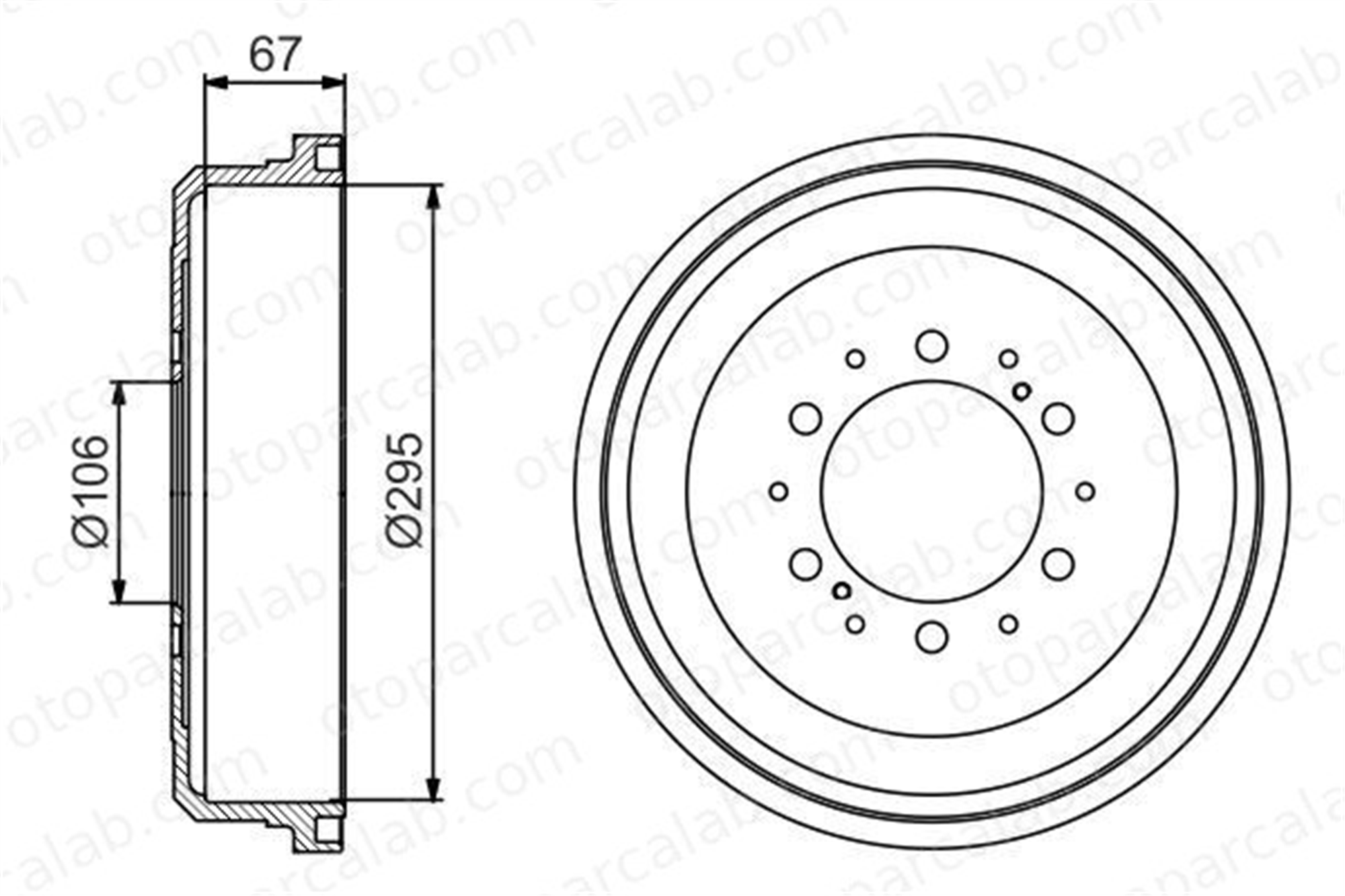 BOSCH 0 986 477 167 Kampana Arka Sağ veya Sol TOYOTA HILUX VI Pick-up 4 RUNNER III 986477167 0 986 477 167