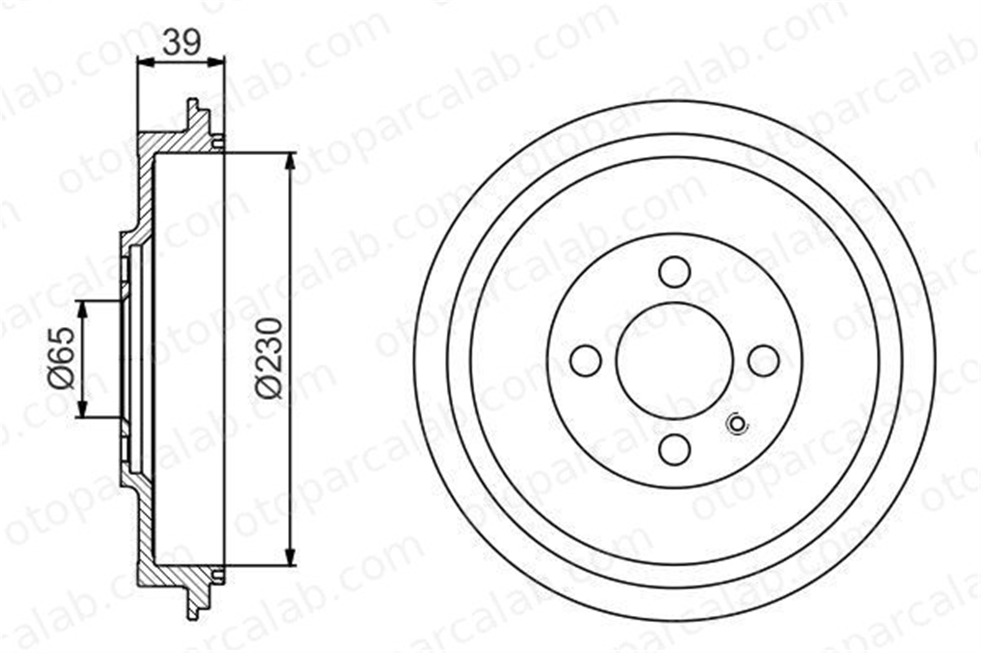 BOSCH 0 986 477 194 Kampana Arka Sağ veya Sol SEAT INCA VW CADDY II Kasa/büyük limuzin 6K9609617