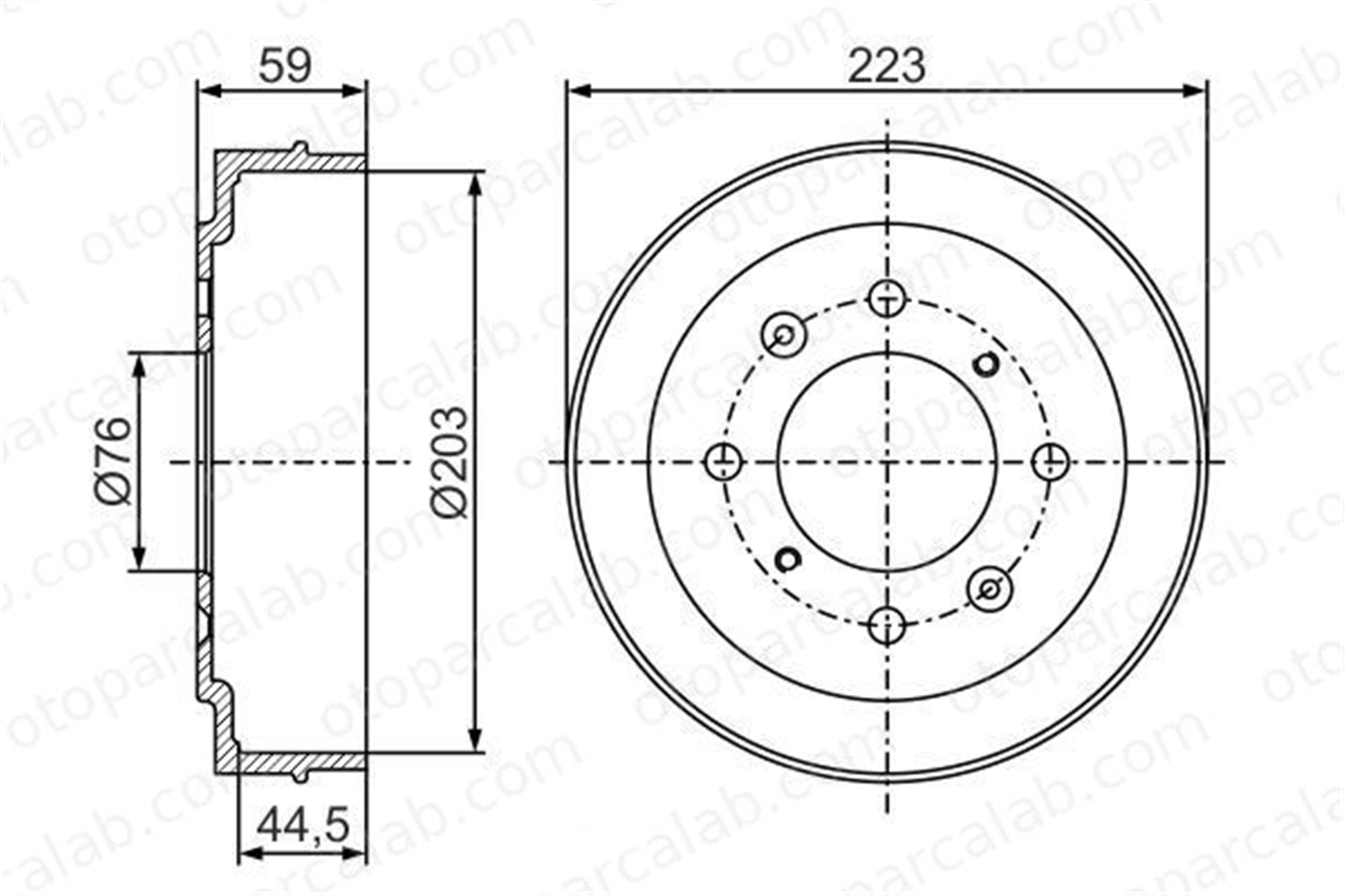 BOSCH 0 986 477 234 Kampana Arka Sağ veya Sol HYUNDAI ELANTRA III Sedan ELANTRA III 5841117100 5841117200